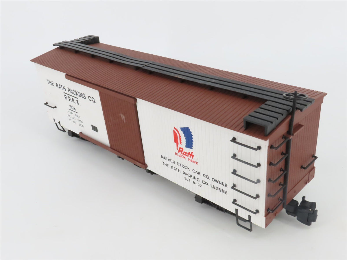 G Scale Bachmann RPRX Rath Packing Co &quot;Black Hawk&quot; Boxcar #608