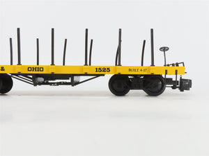 G Scale Bachmann B&O Baltimore & Ohio Flatcar w/Stakes #1525