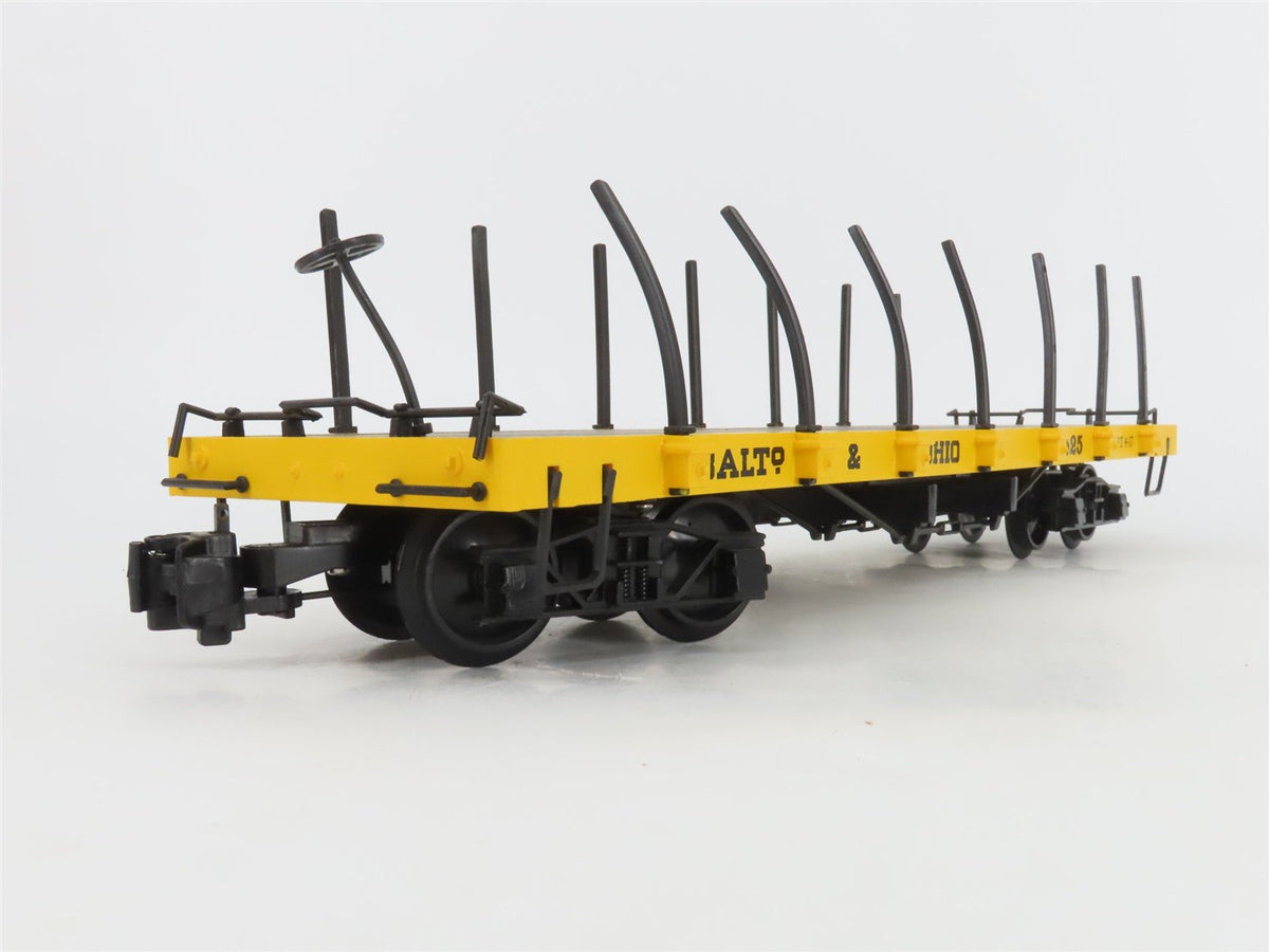 G Scale Bachmann B&amp;O Baltimore &amp; Ohio Flatcar w/Stakes #1525