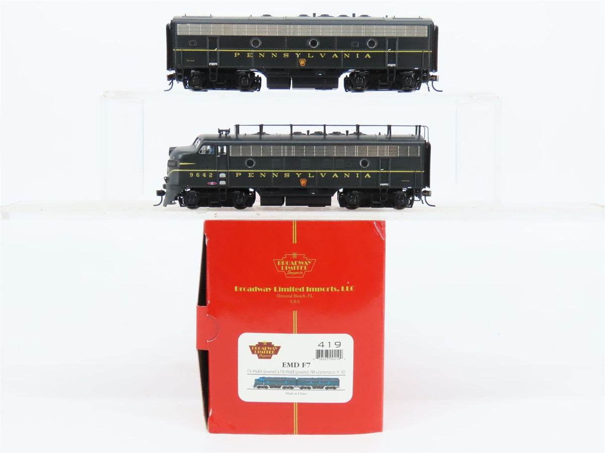 HO Scale Broadway Limited BLI 419 PRR Pennsylvania F7 A/B Diesel Loco Set w/DCC