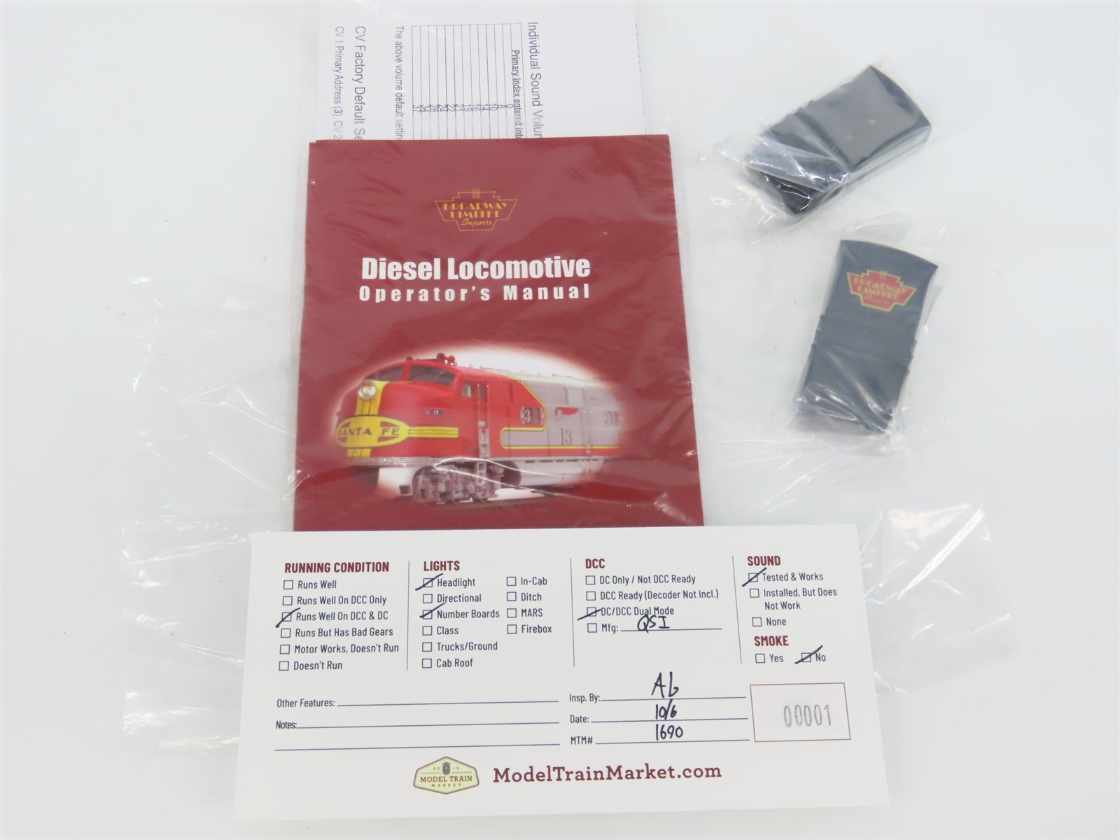 HO Scale Broadway Limited BLI 419 PRR Pennsylvania F7 A/B Diesel Loco Set w/DCC