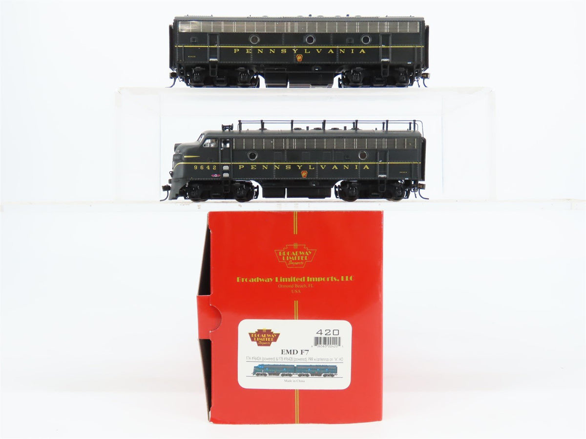HO Scale Broadway Limited BLI 420 PRR Pennsylvania F7 A/B Diesel Loco Set w/DCC