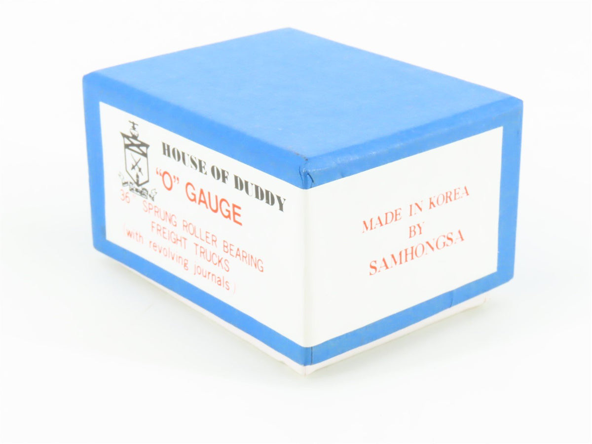 O Scale 2-Rail House Of Duddy Brass 36&quot; Sprung Roller Bearing Freight Trucks