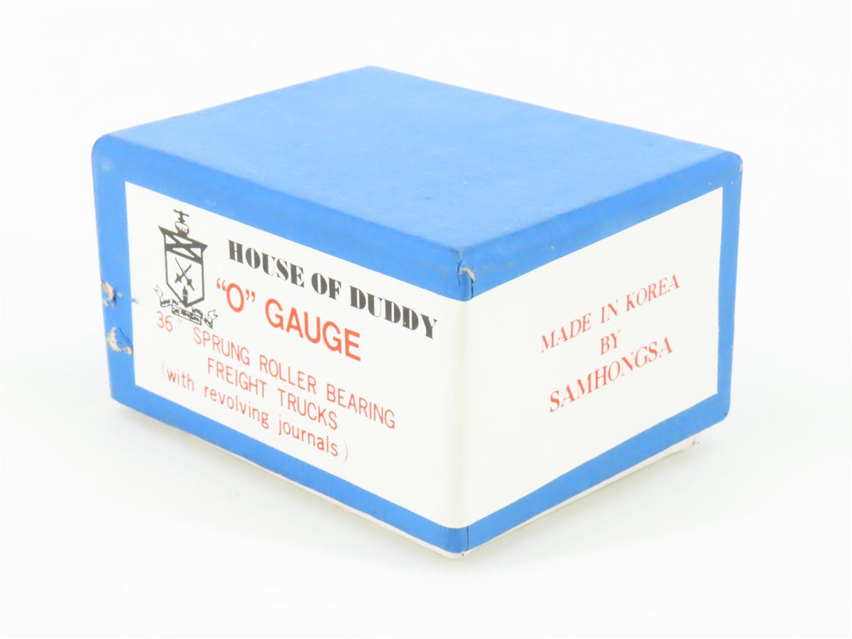 O Scale 2-Rail House Of Duddy Brass 36&quot; Sprung Roller Bearing Freight Trucks