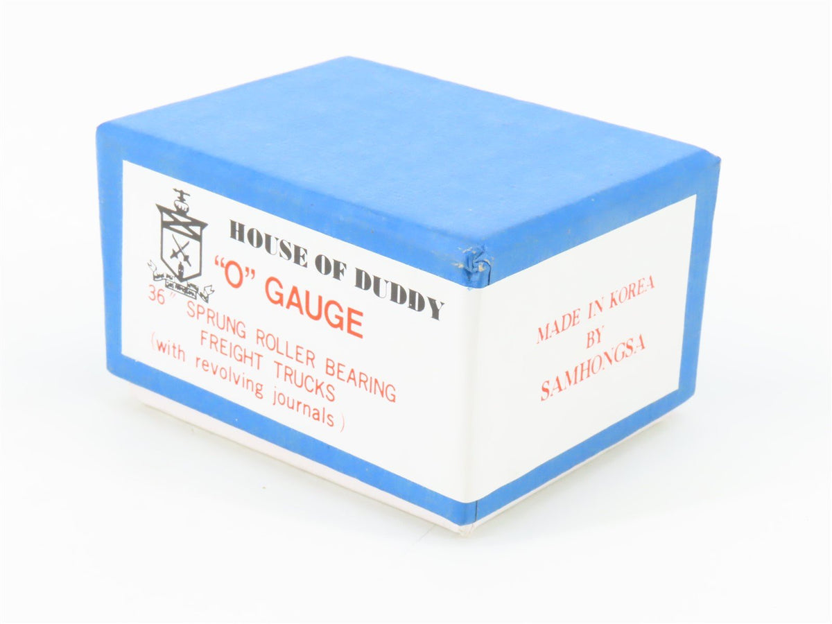 O Scale 2-Rail House Of Duddy Brass 36&quot; Sprung Roller Bearing Freight Trucks