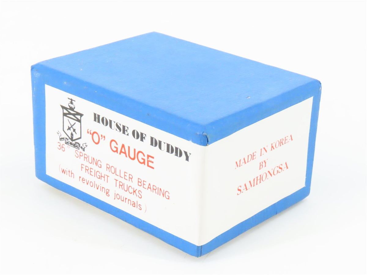 O Scale 2-Rail House Of Duddy Brass 36&quot; Sprung Roller Bearing Freight Trucks