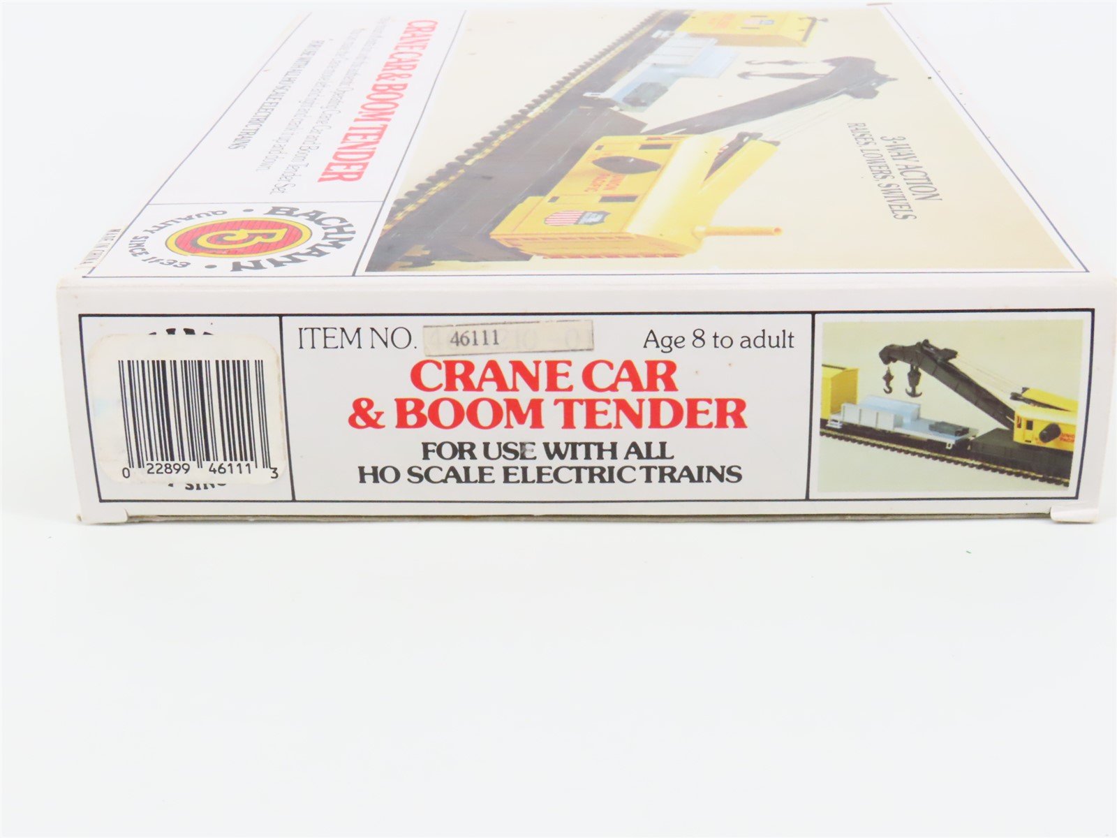 HO Scale Bachmann 46111 UP Union Pacific Crane Car & Boom Tender