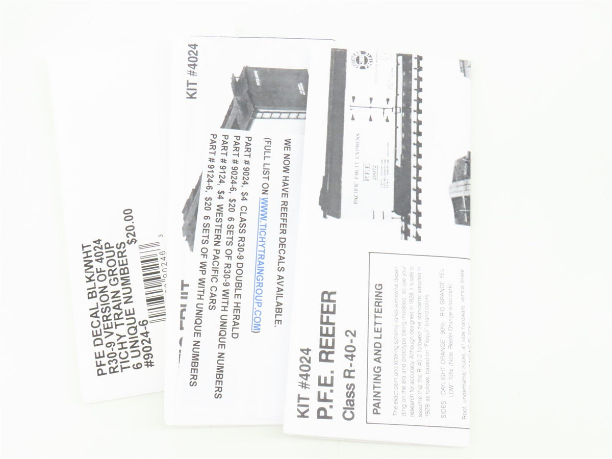 HO Scale Tichy Train Group Kit 6024 UP SP PFE Class R-40 Wood Reefer 6-Pack