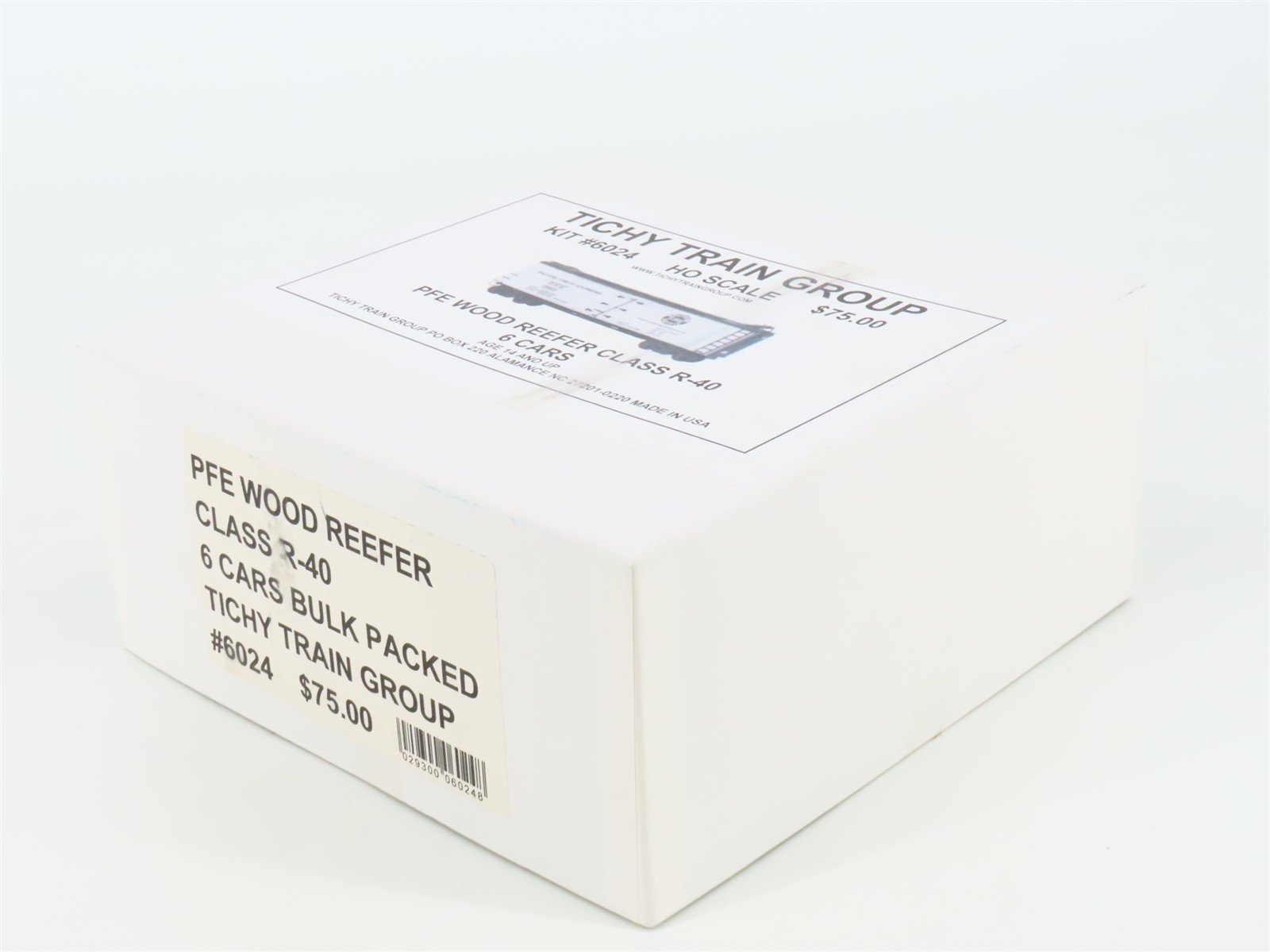 HO Scale Tichy Train Group Kit 6024 UP SP PFE Class R-40 Wood Reefer 6-Pack