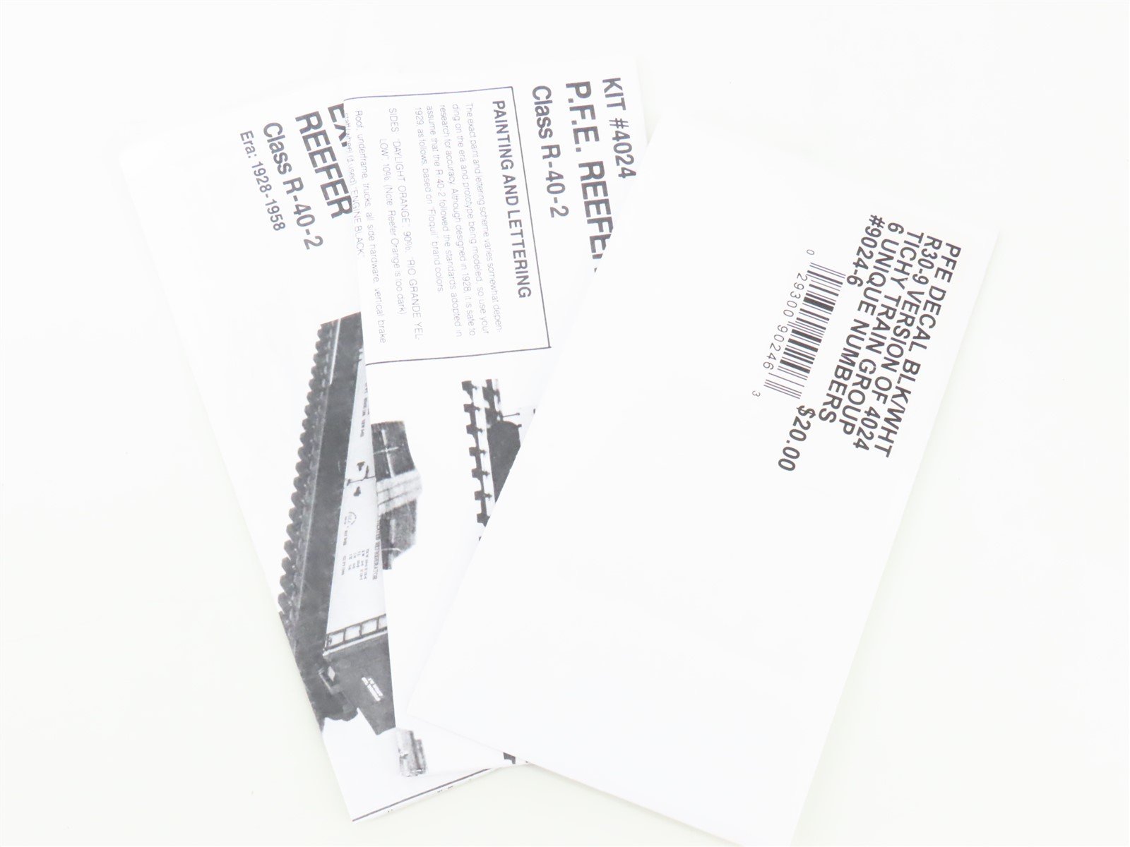 HO Scale Tichy Train Group Kit 6024 UP SP PFE Class R-40 Wood Reefer 6-Pack