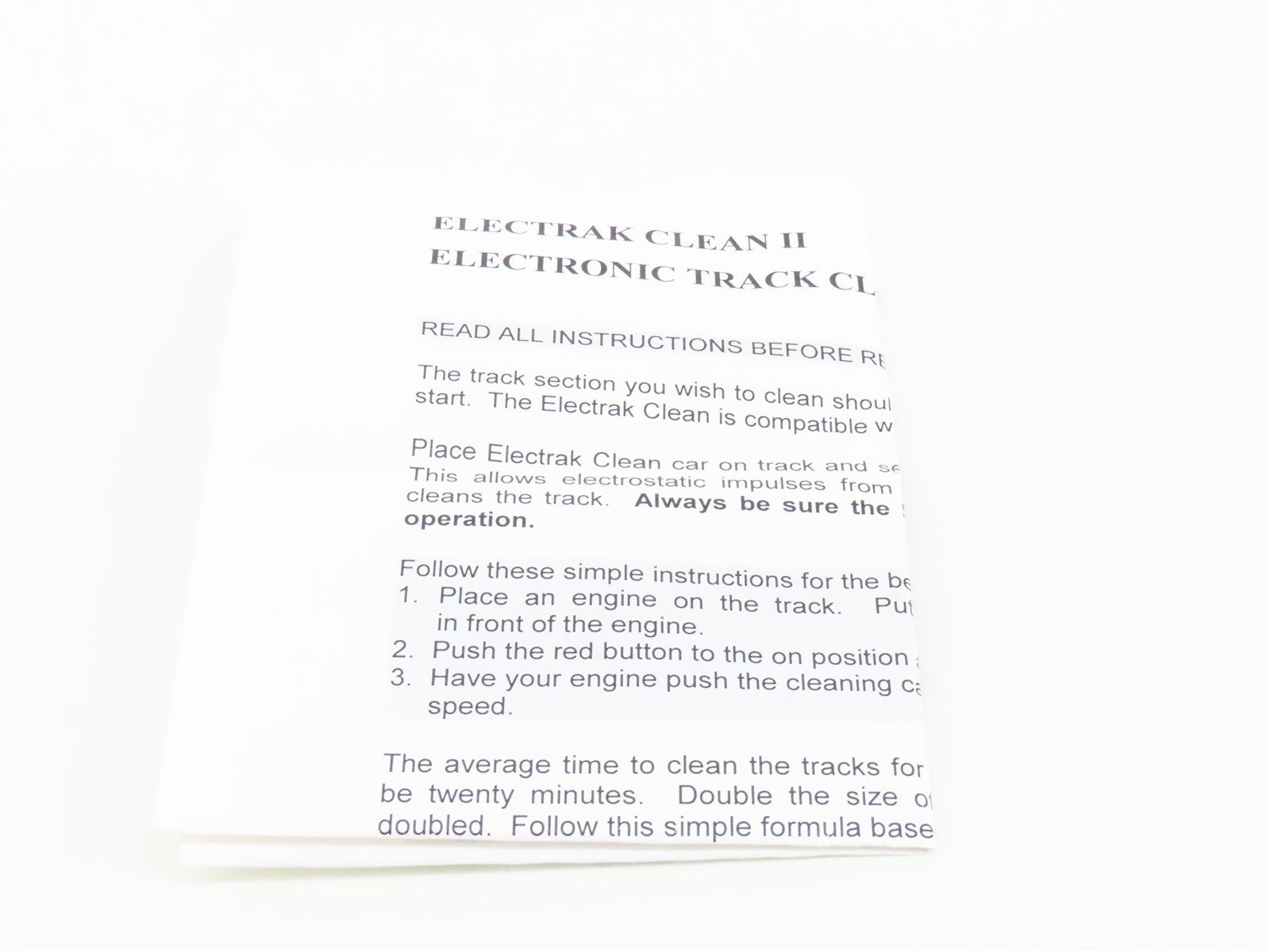 HO Scale Miniatronics' PEC2-1 Electrak Clean II Track Cleaner