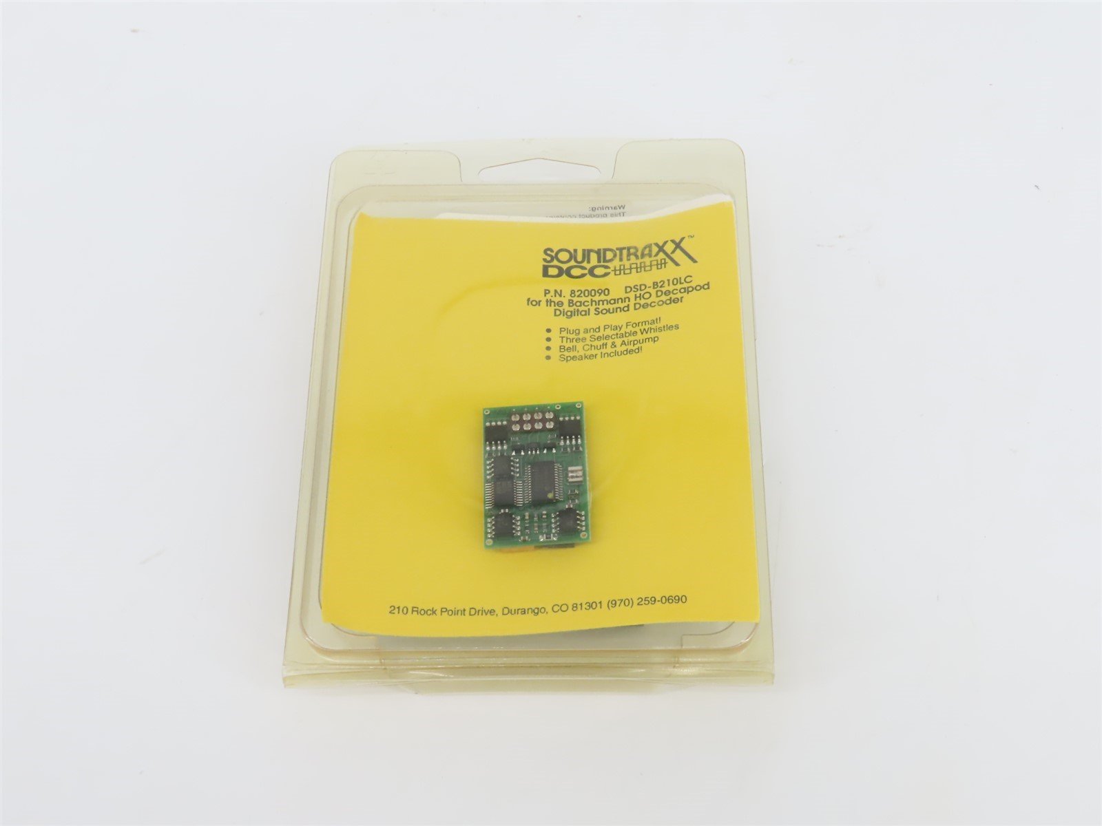 Soundtrax 820090 DSD-B210LC DCC 8-Pin Steam Decapod Sound Decoder w/ Speaker Kit