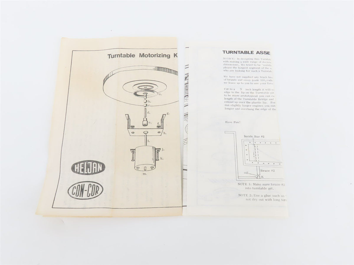 N Scale Con-Cor B646 Manual Turntable w/Added Motor