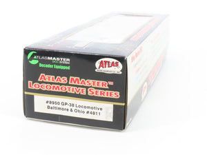 HO Scale Atlas Master 8950 B&O Baltimore & Ohio EMD GP38 Diesel #4811 w/ DCC