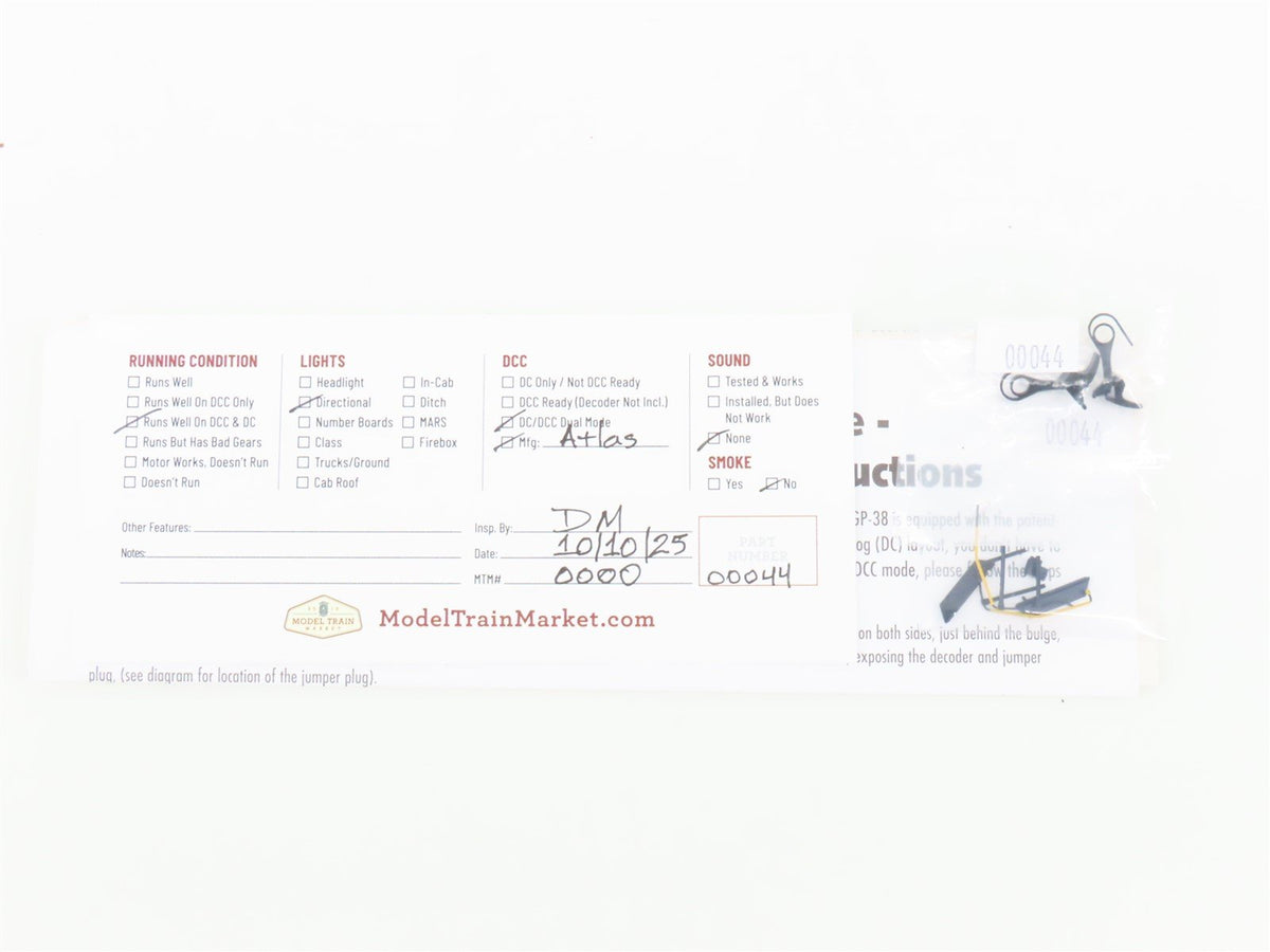 HO Scale Atlas Master 8950 B&amp;O Baltimore &amp; Ohio EMD GP38 Diesel #4811 w/ DCC