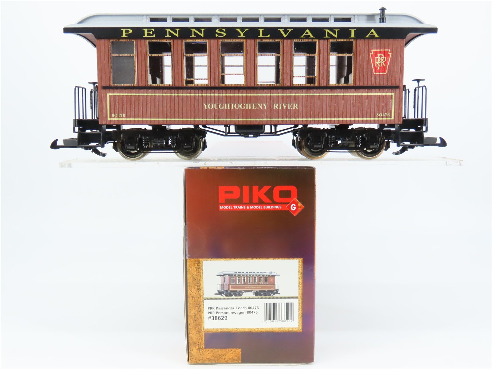 G Scale PIKO 38629 PRR Pennsylvania Coach Passenger #80476 "Youghiogheny River"