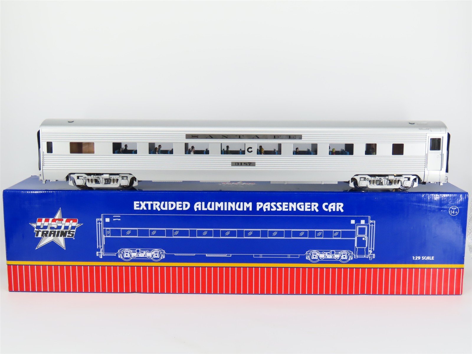 G Scale USA Trains R31001 ATSF Santa Fe Super Chief Coach Passenger #3187