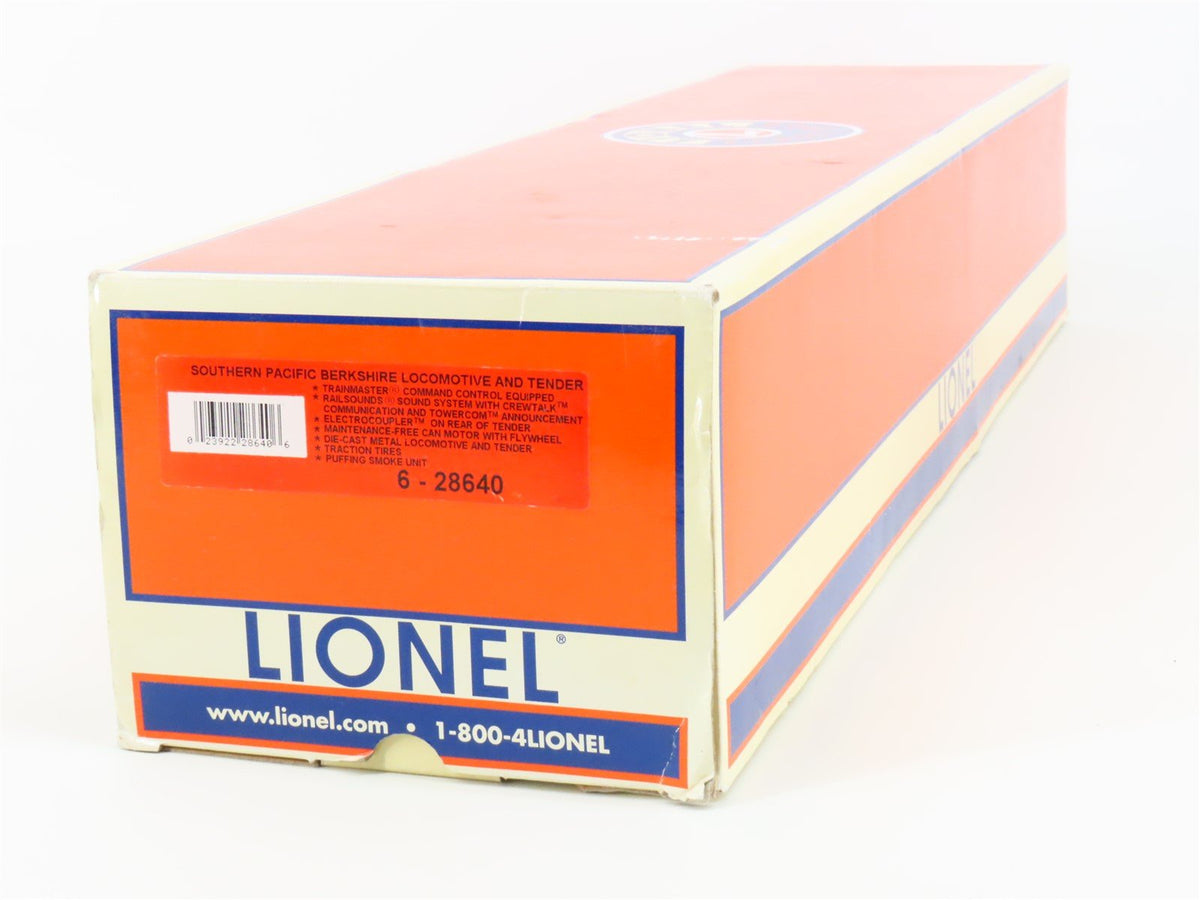 O Gauge 3-Rail Lionel 6-28640 SP Southern Pacific 2-8-4 Steam # 3504 w/TMCC