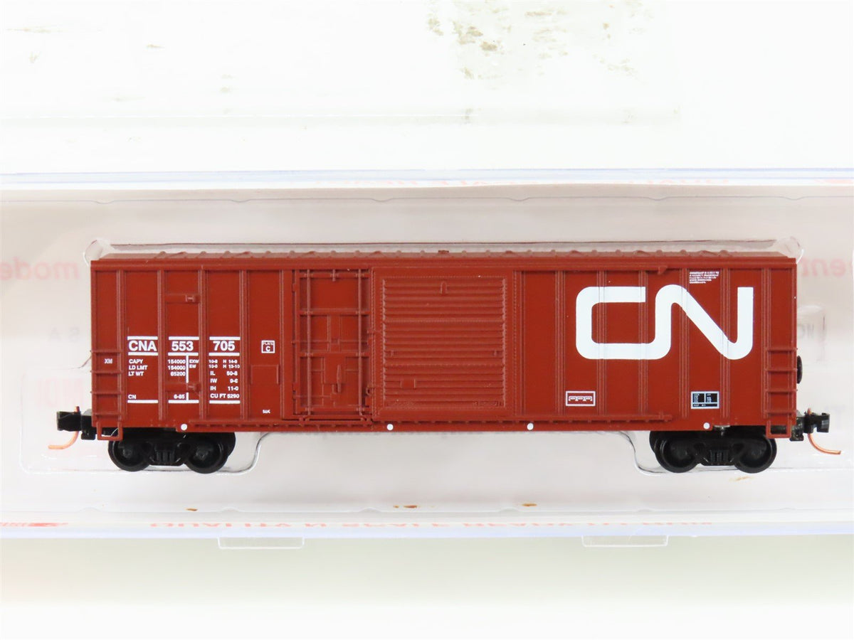 N Scale Roundhouse 82300 CNA Canadian National 50&#39; FMC Boxcar #553705 UPGRADED