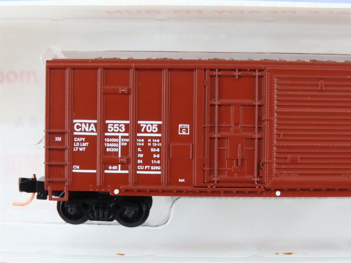 N Scale Roundhouse 82300 CNA Canadian National 50&#39; FMC Boxcar #553705 UPGRADED
