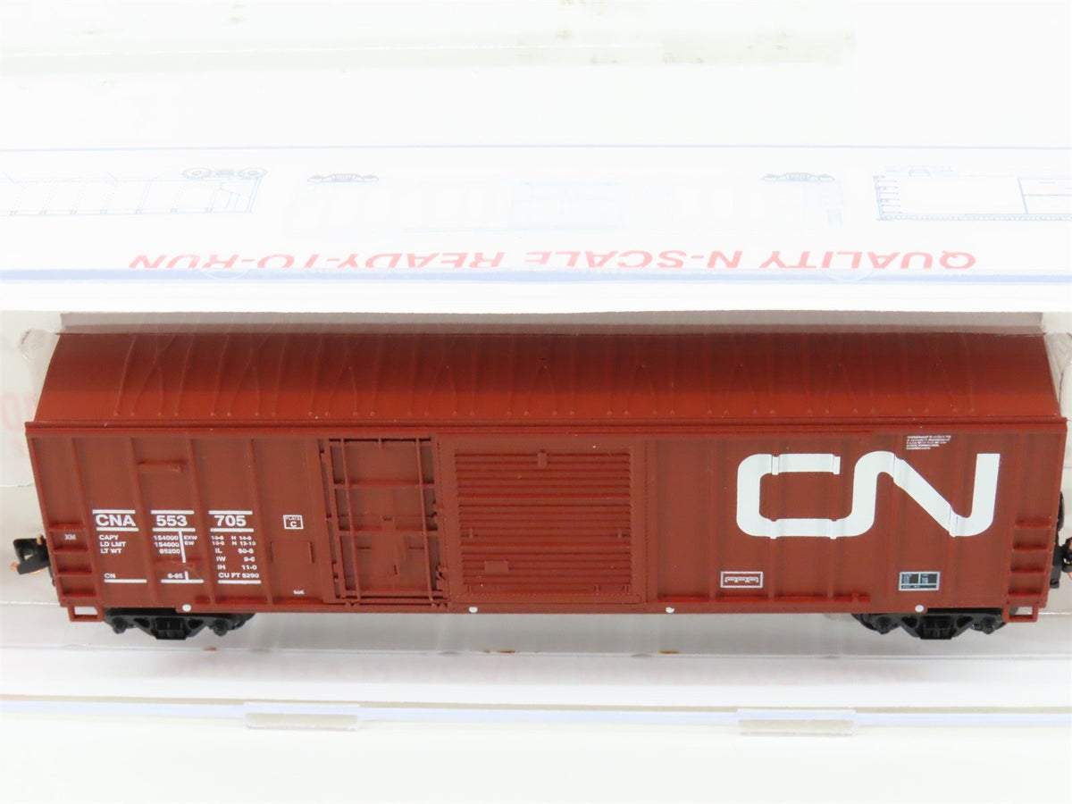 N Scale Roundhouse 82300 CNA Canadian National 50&#39; FMC Boxcar #553705 UPGRADED