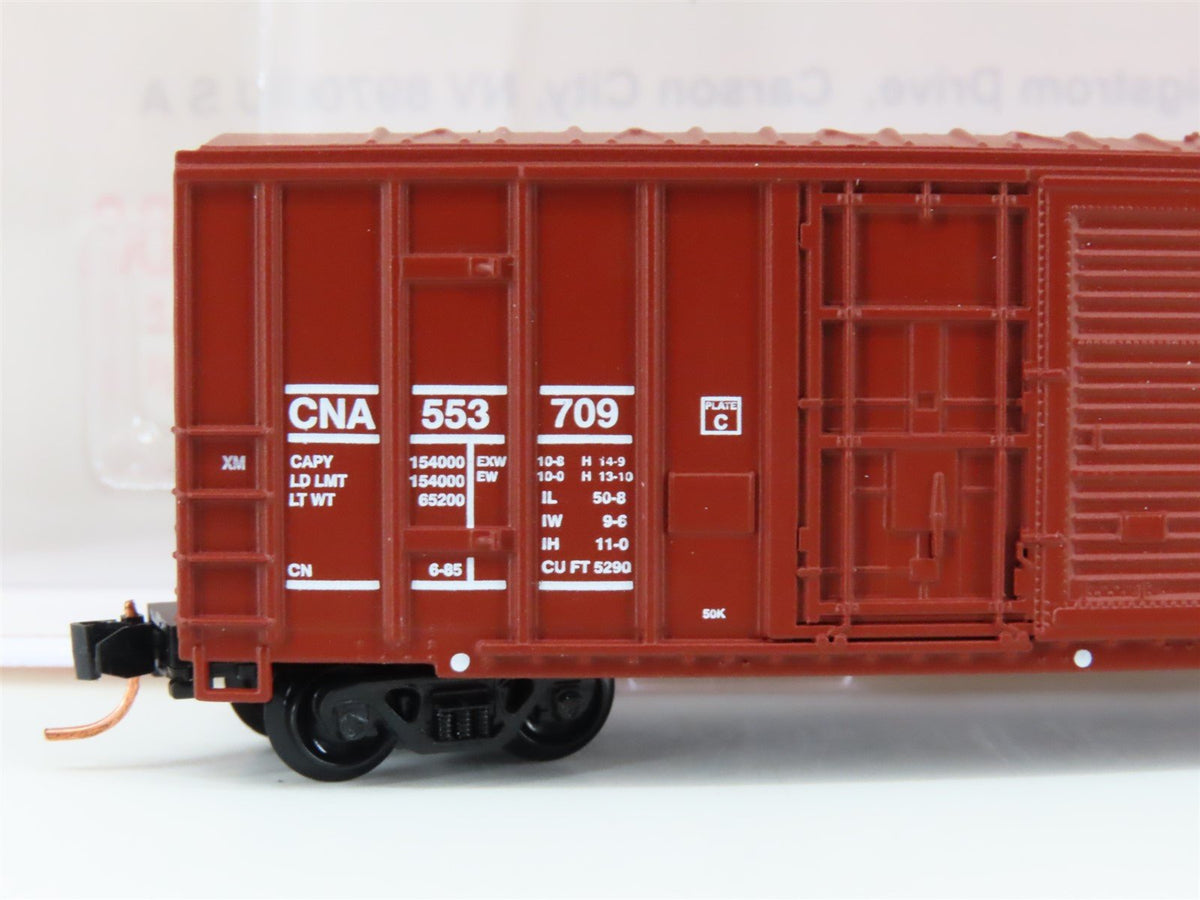 N Scale Roundhouse 82300 CNA Canadian National 50&#39; FMC Boxcar #553709 UPGRADED