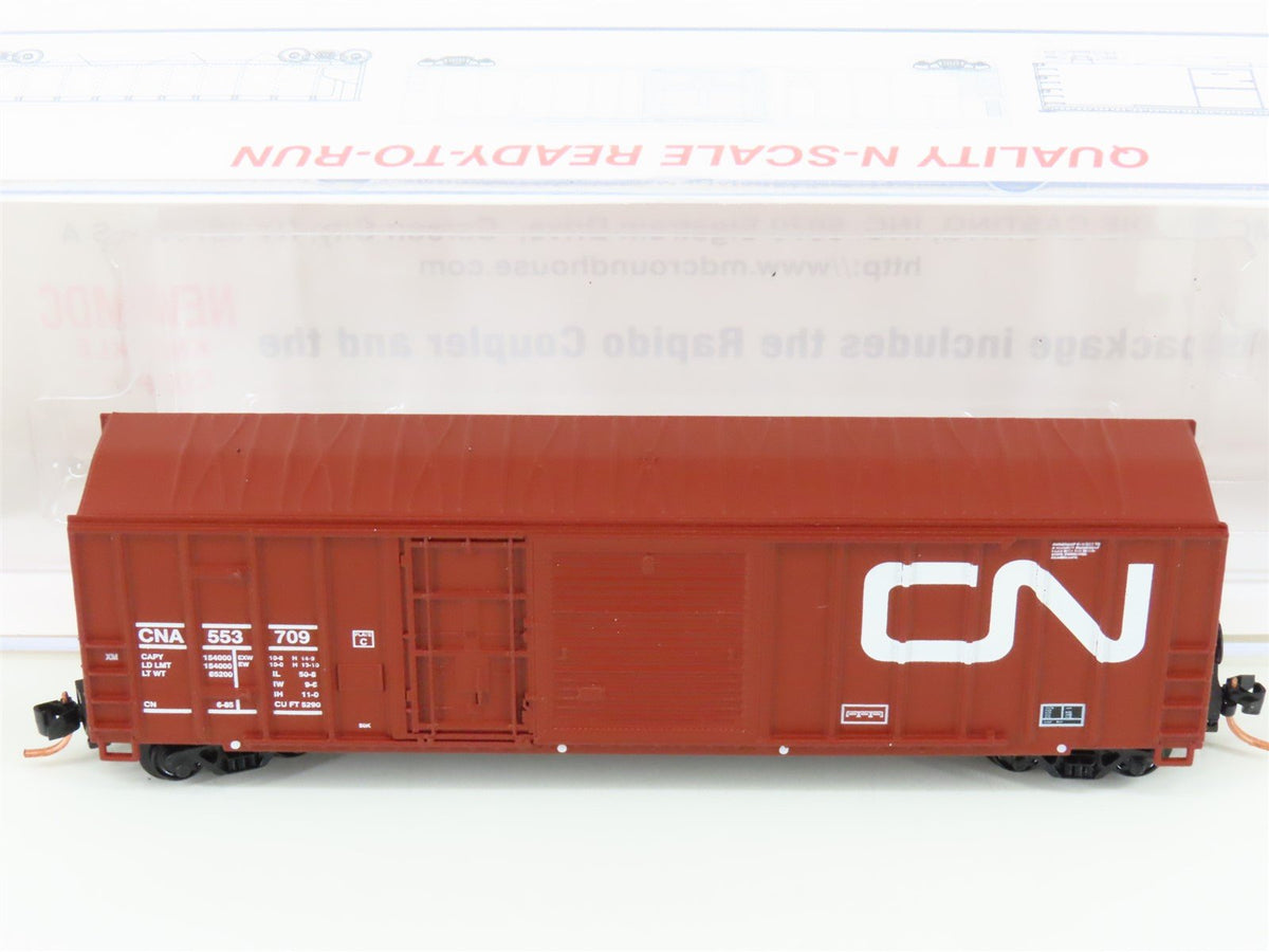 N Scale Roundhouse 82300 CNA Canadian National 50&#39; FMC Boxcar #553709 UPGRADED