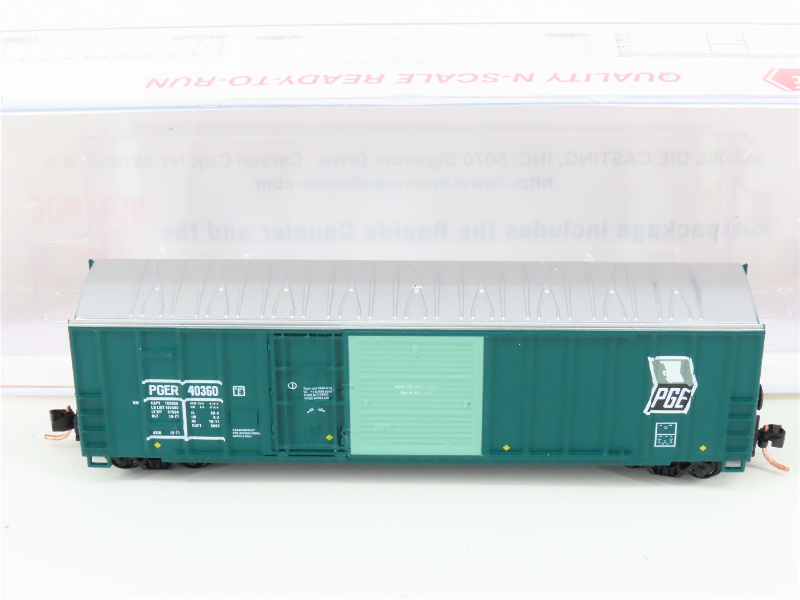 N Roundhouse 82302 PGE Pacific Great Eastern 50' FMC Boxcar #40360 UPGRADED