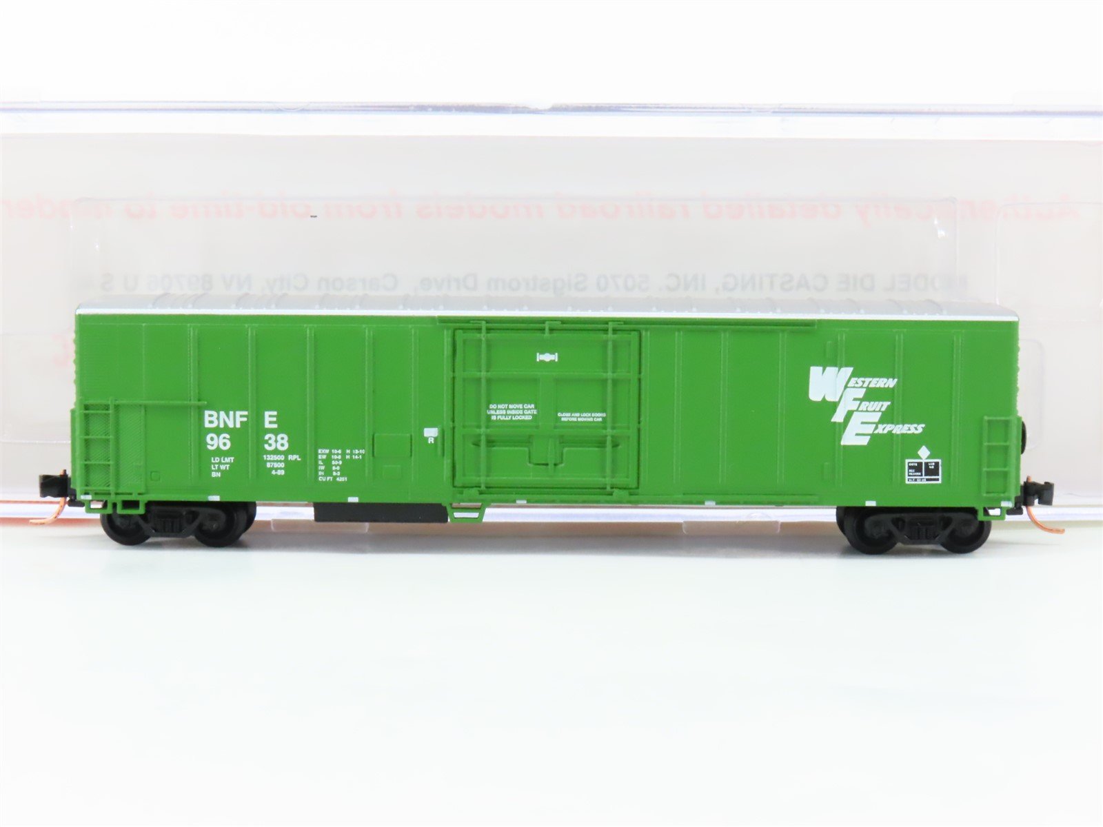 N Roundhouse 84208 BNFE Western Fruit Express 57' Mech Reefer #9638 UPGRADED