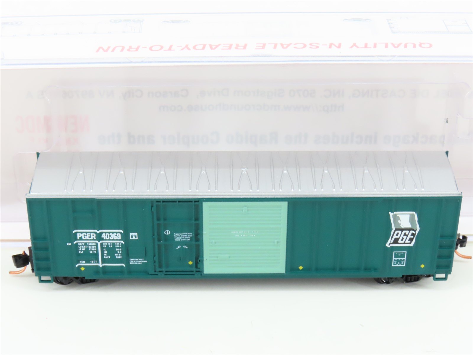N Roundhouse 82302 PGE Pacific Great Eastern 50' FMC Boxcar #40360 UPGRADED