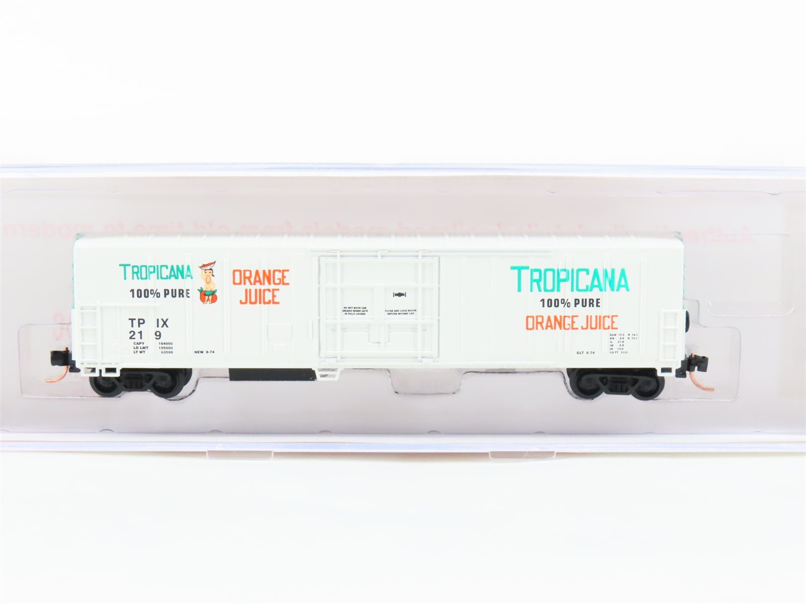 N Scale Roundhouse 84203 TPIX Tropicana 57' Mech Reefer #219 UPGRADED
