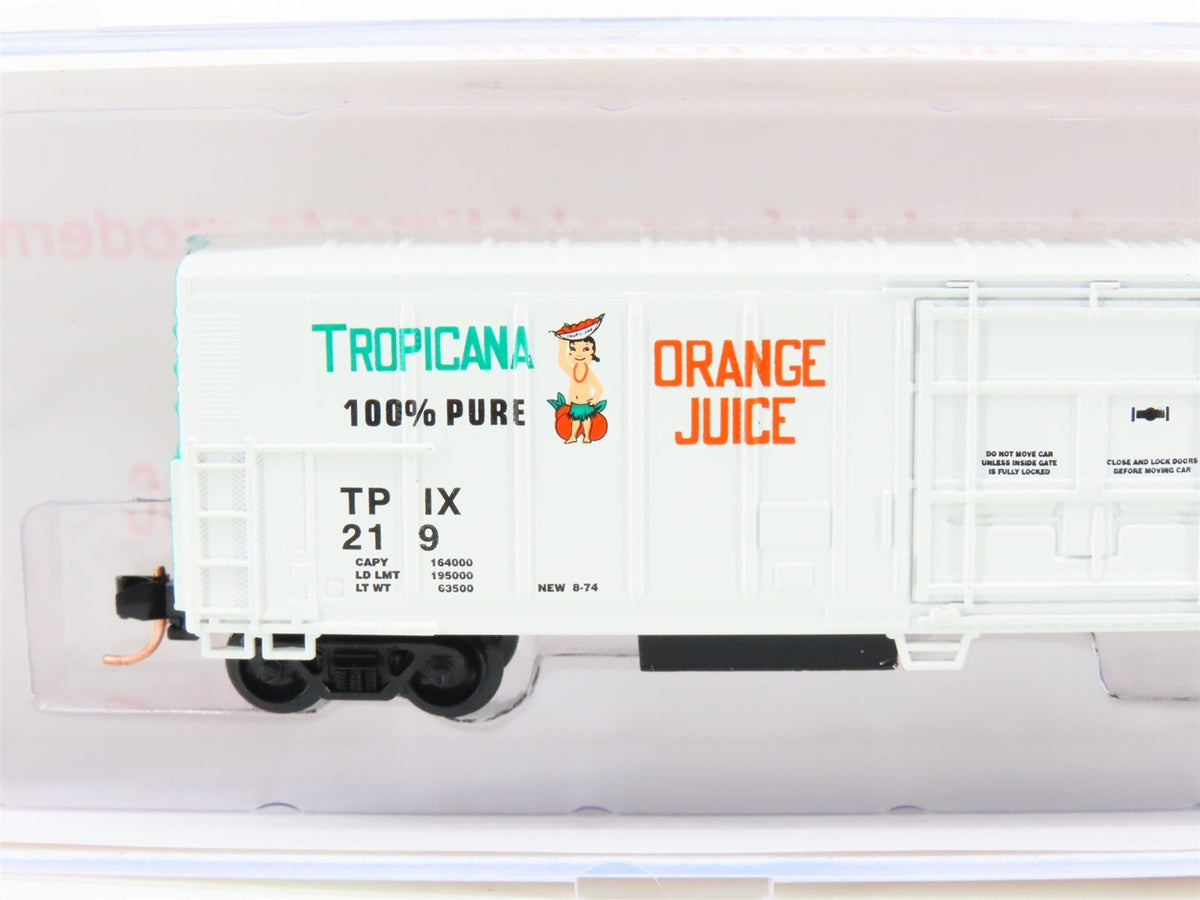 N Scale Roundhouse 84203 TPIX Tropicana 57&#39; Mech Reefer #219 UPGRADED