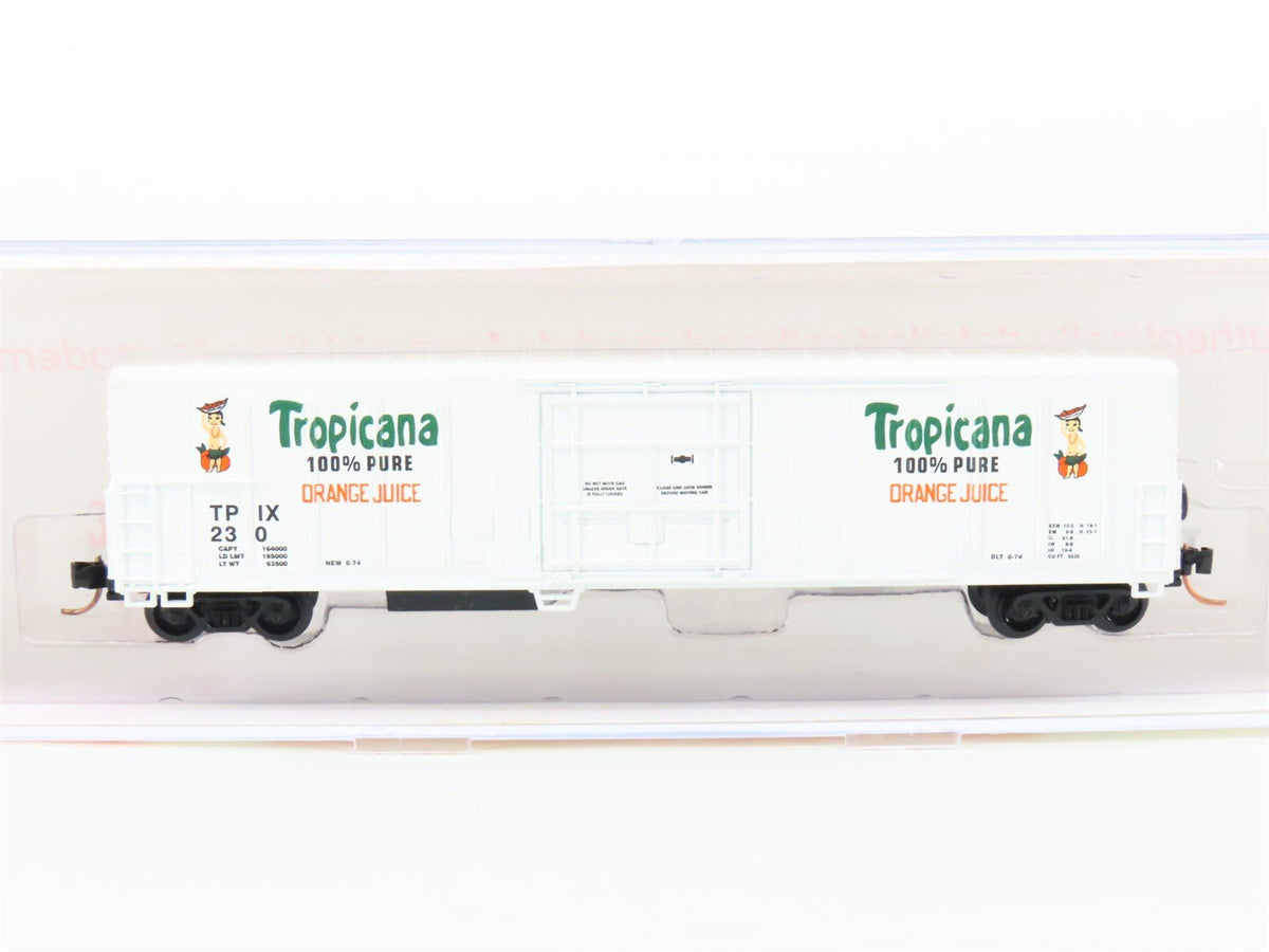 N Scale Roundhouse 84204 TPIX Tropicana 57&#39; Mech Reefer #230 UPGRADED
