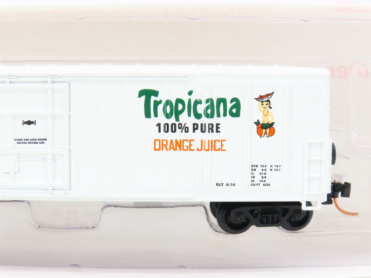 N Scale Roundhouse 84204 TPIX Tropicana 57&#39; Mech Reefer #230 UPGRADED