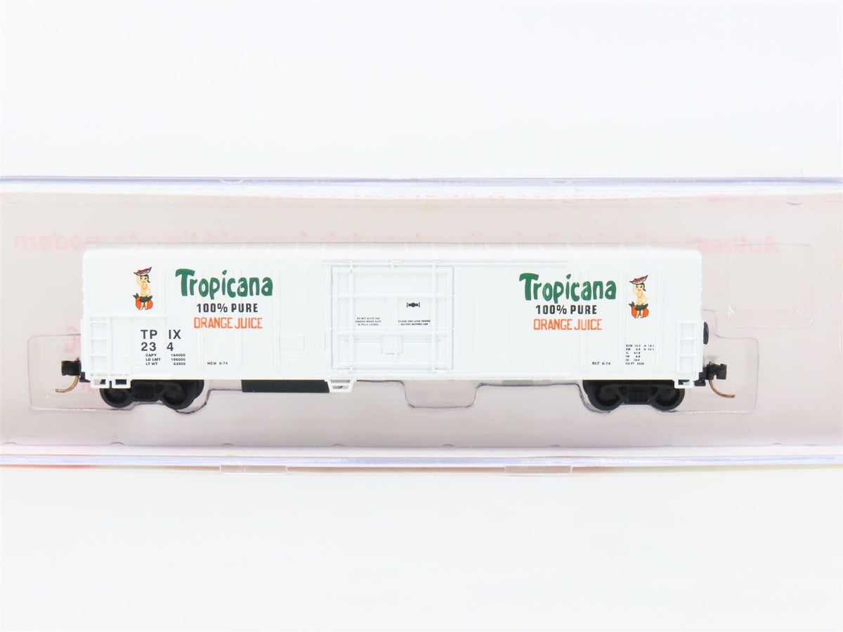 N Scale Roundhouse 84204 TPIX Tropicana 57&#39; Mech Reefer #234 UPGRADED
