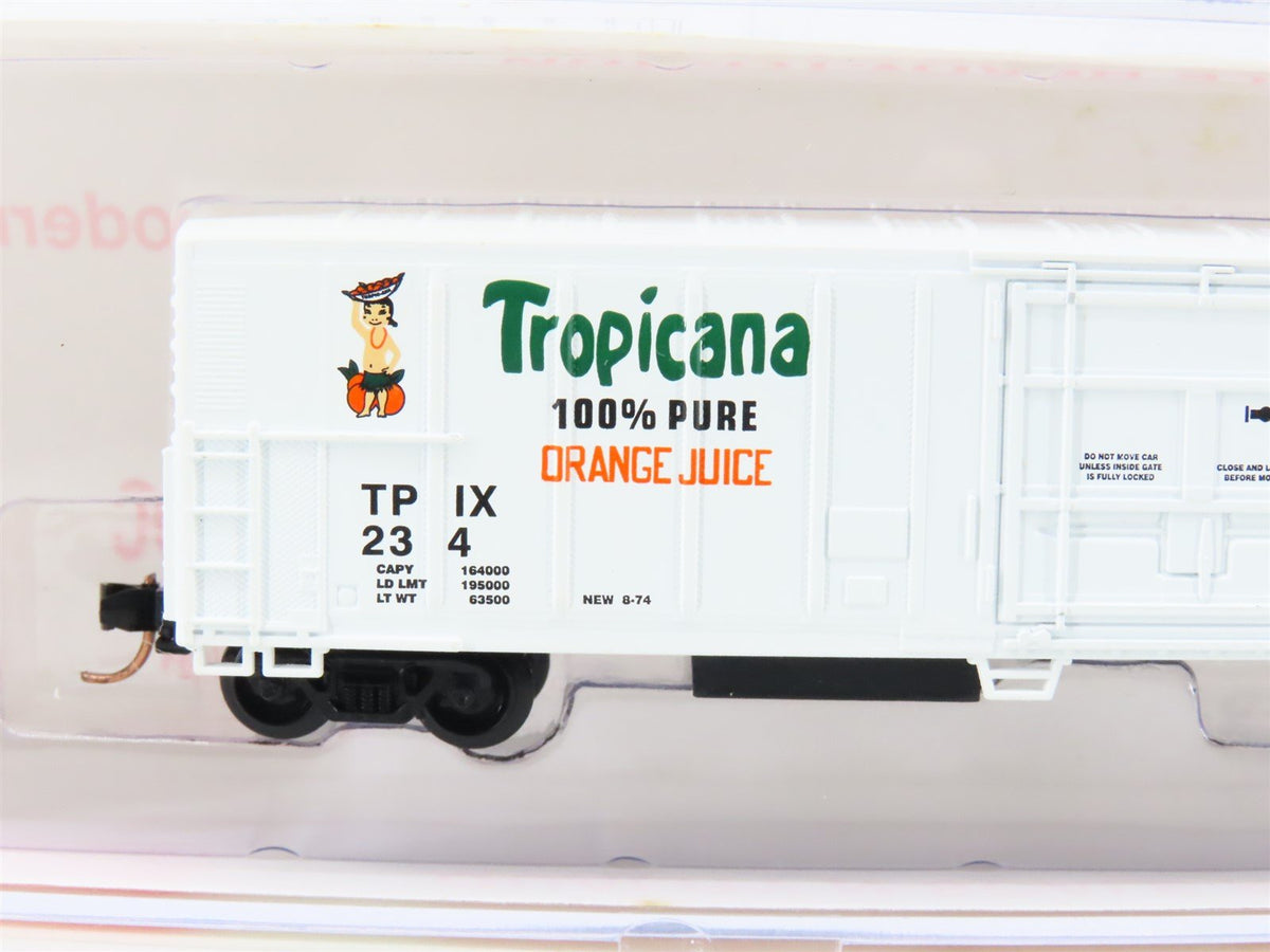 N Scale Roundhouse 84204 TPIX Tropicana 57&#39; Mech Reefer #234 UPGRADED