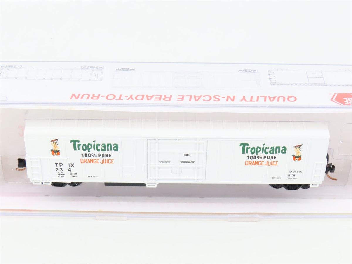 N Scale Roundhouse 84204 TPIX Tropicana 57&#39; Mech Reefer #234 UPGRADED