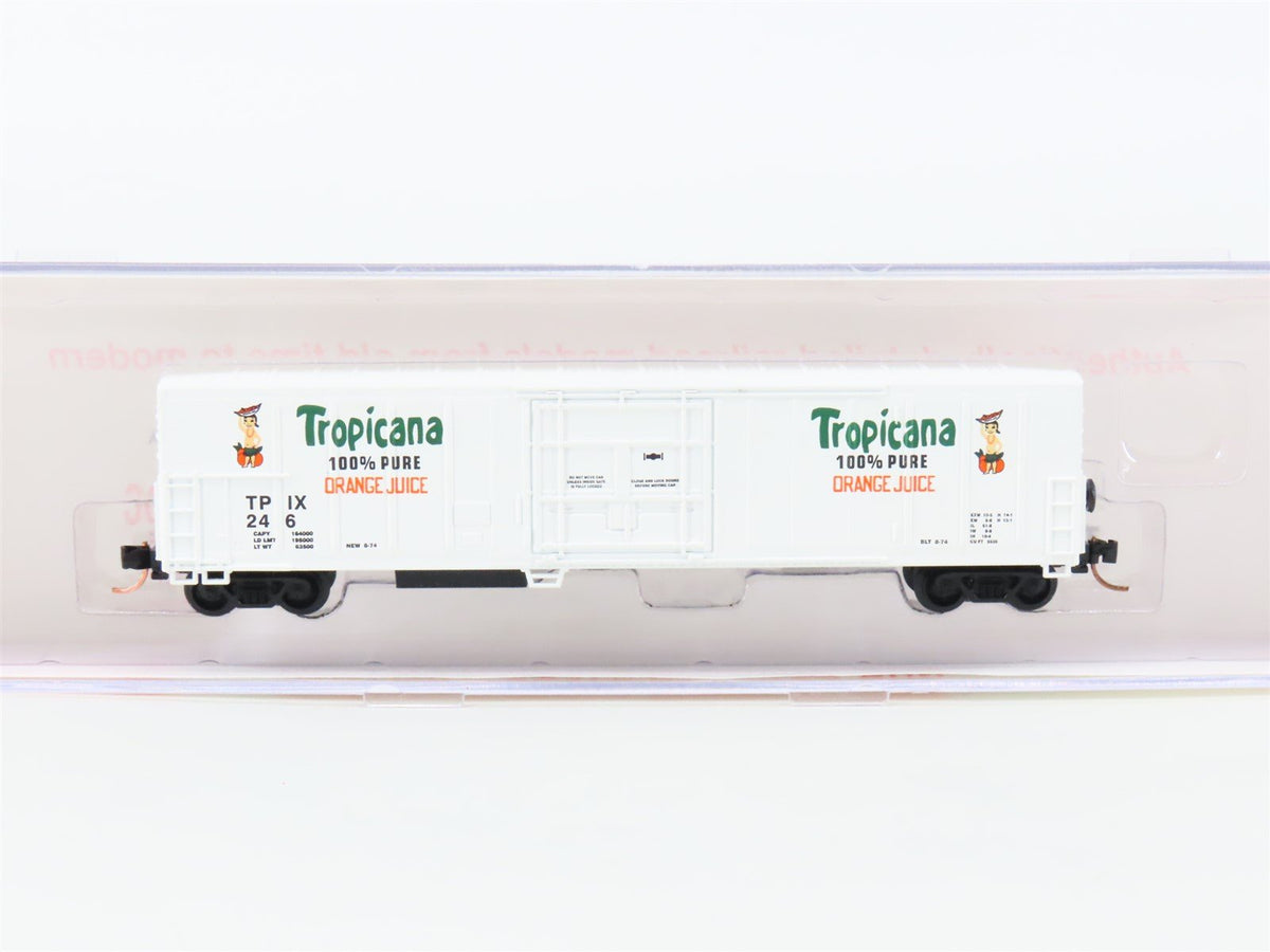 N Scale Roundhouse 84204 TPIX Tropicana 57&#39; Mech Reefer #246 UPGRADED