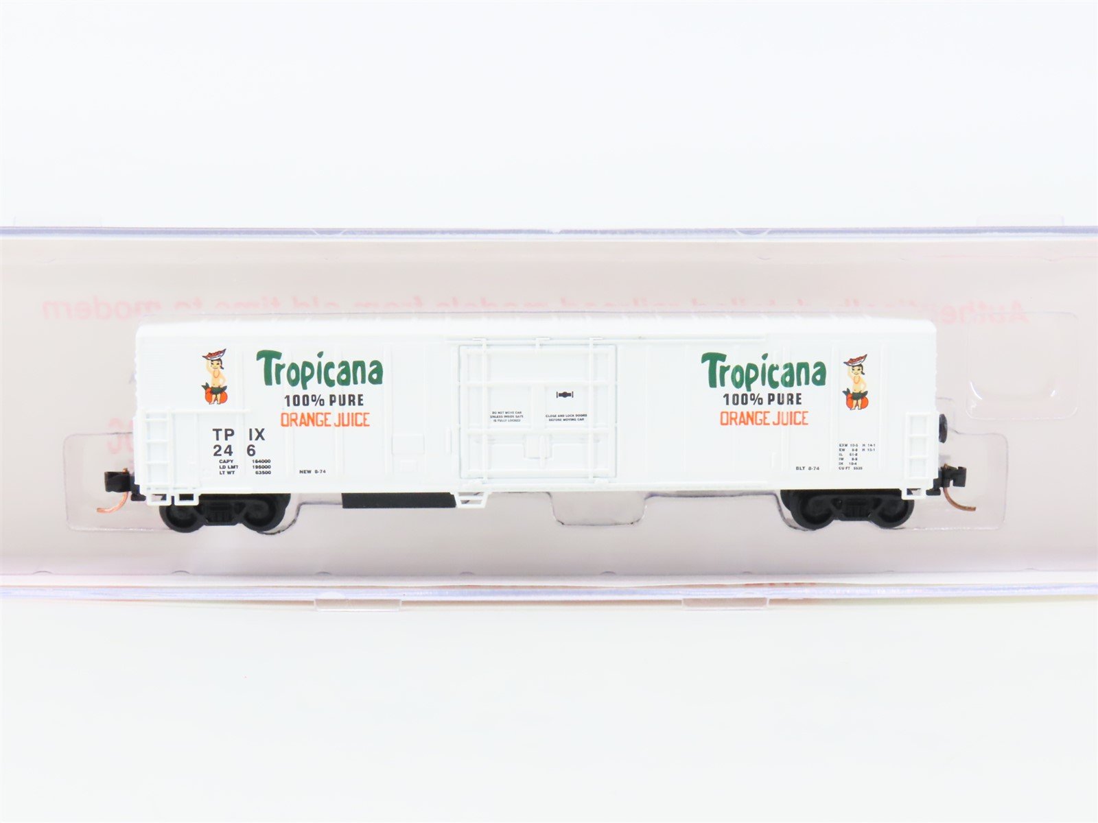 N Scale Roundhouse 84204 TPIX Tropicana 57' Mech Reefer #246 UPGRADED