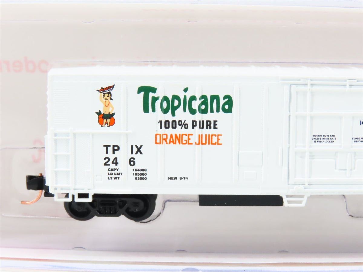 N Scale Roundhouse 84204 TPIX Tropicana 57&#39; Mech Reefer #246 UPGRADED