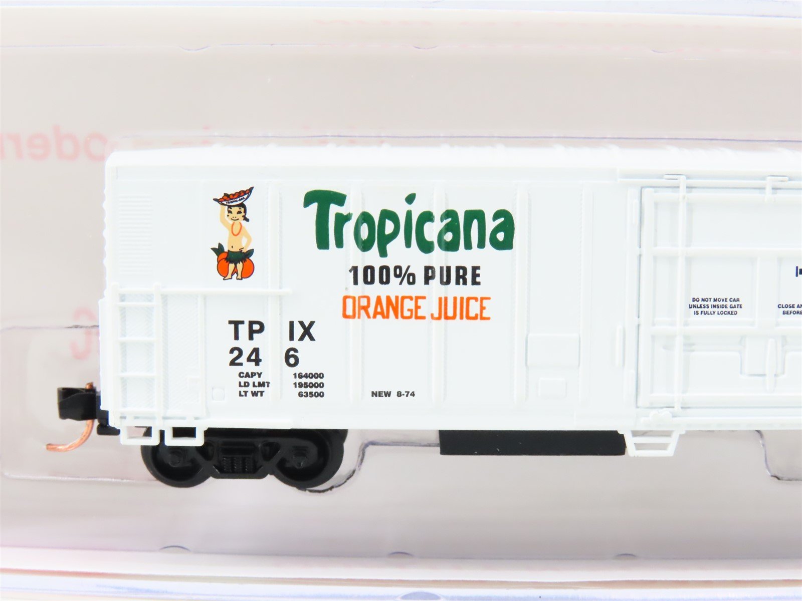 N Scale Roundhouse 84204 TPIX Tropicana 57' Mech Reefer #246 UPGRADED
