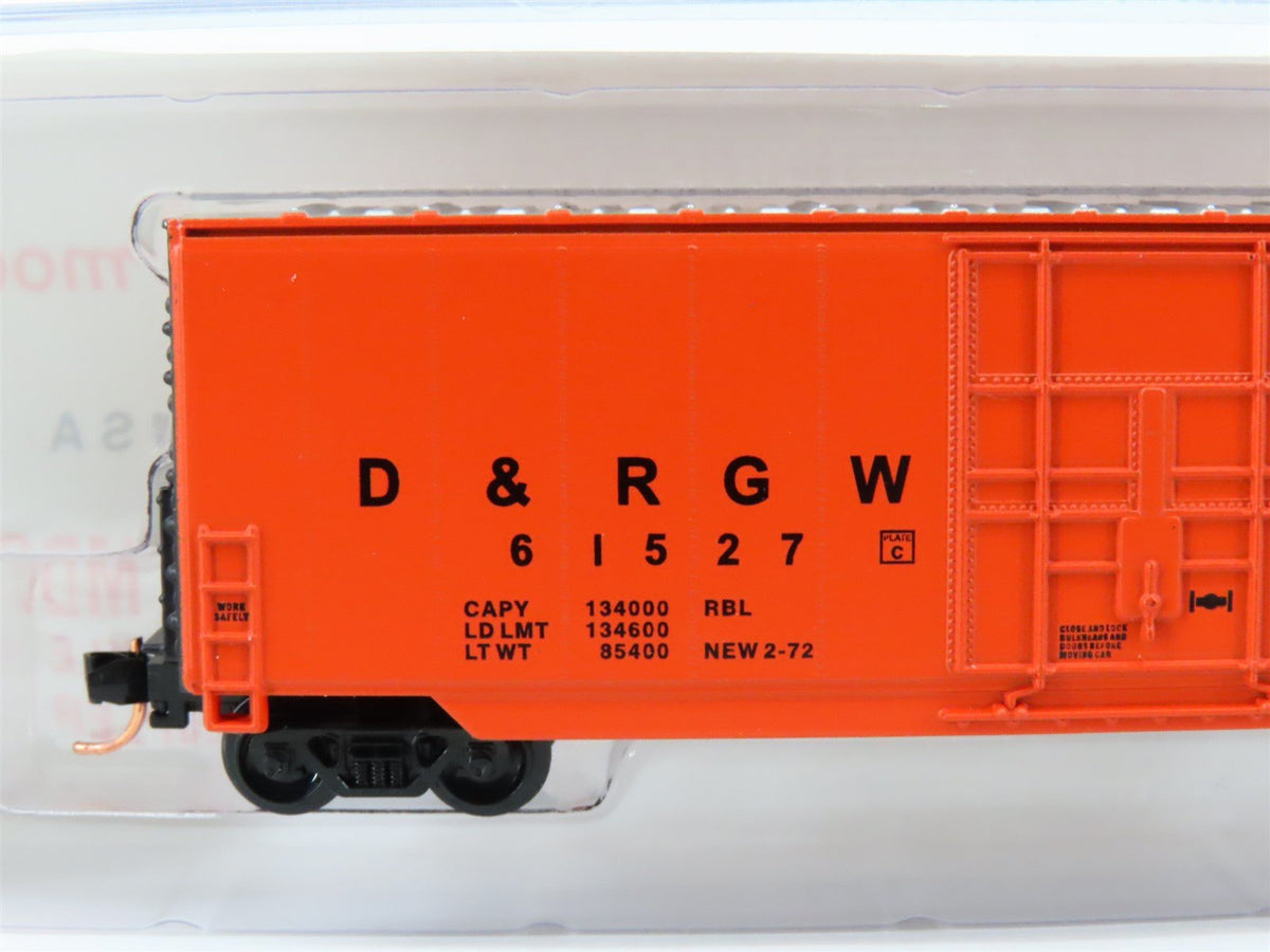 N Scale Roundhouse 82014 DRGW Rio Grande 50&#39; Hi-Cube Boxcar #61527 UPGRADED