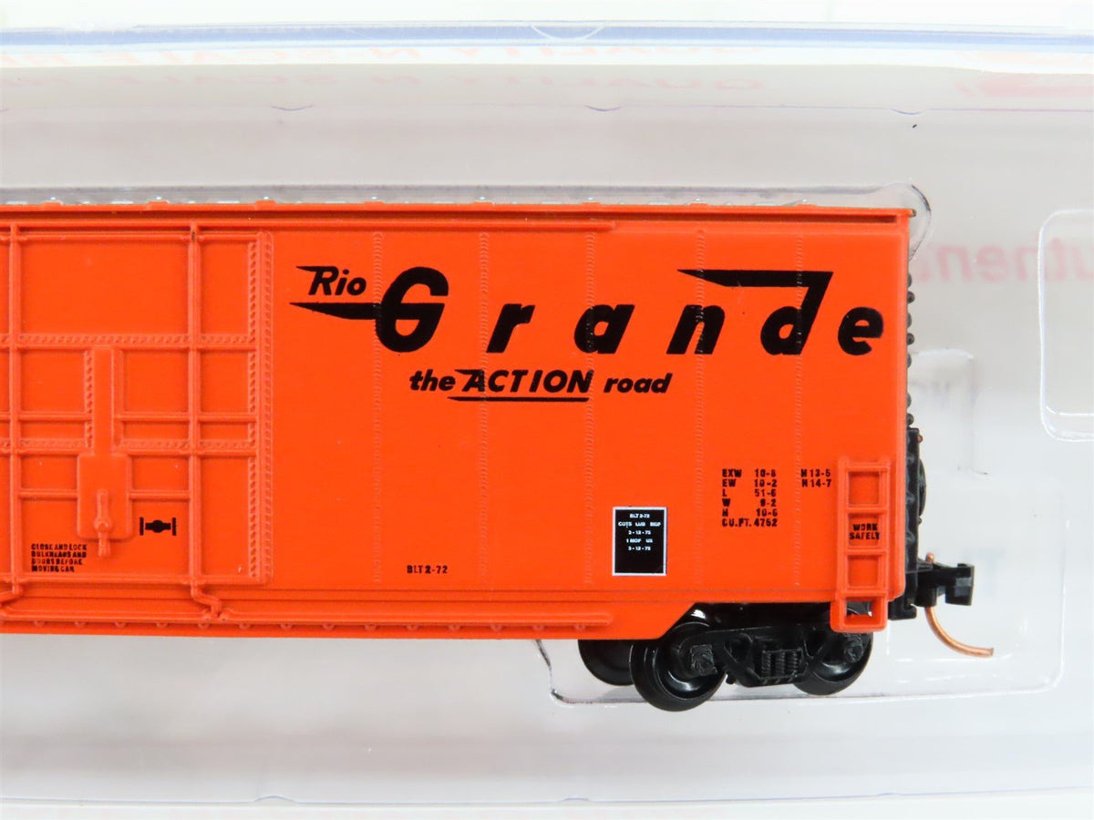 N Scale Roundhouse 82014 DRGW Rio Grande 50&#39; Hi-Cube Boxcar #61529 UPGRADED