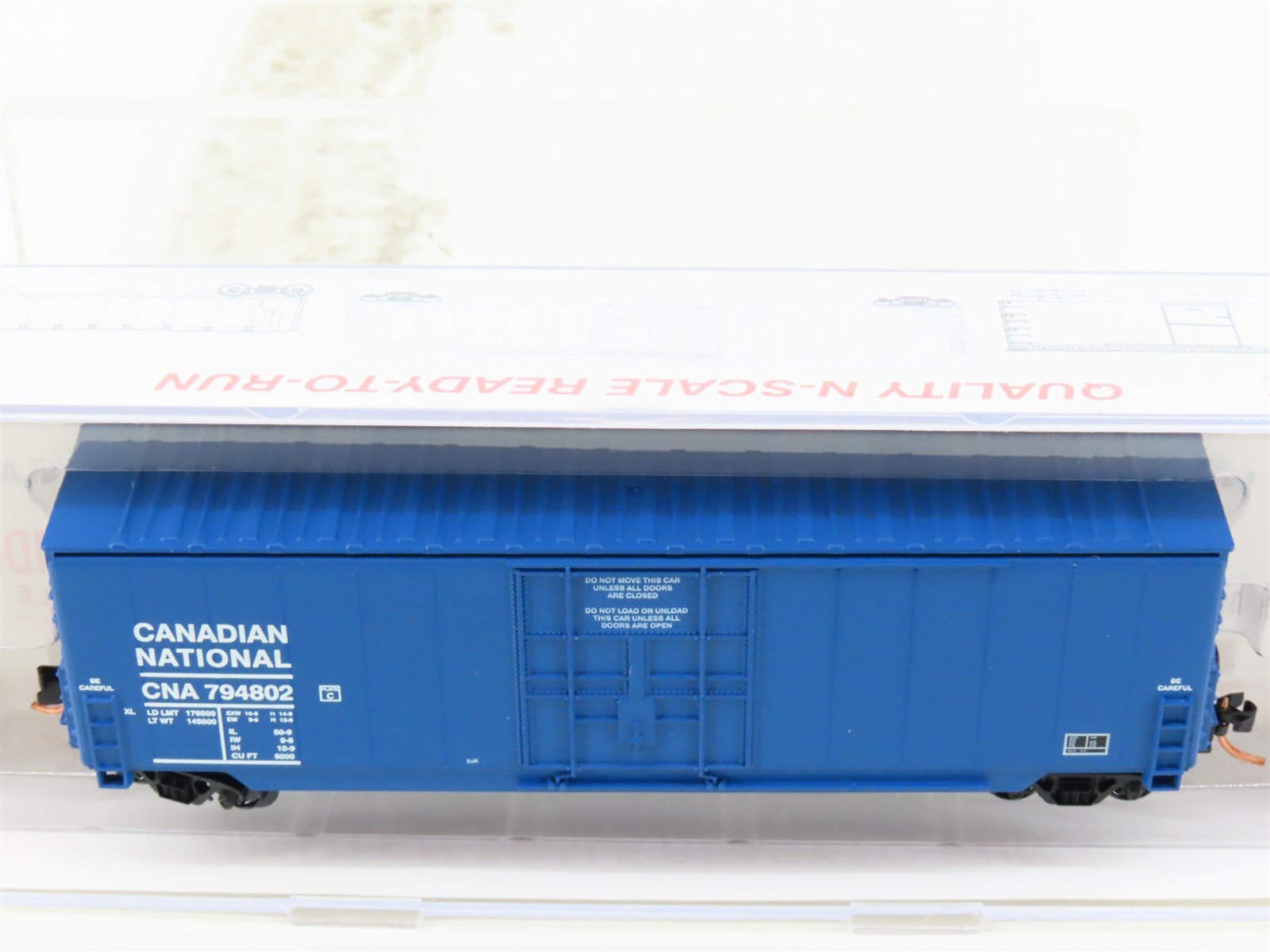 N Roundhouse 82013 CNA Canadian National 50' Hi-Cube Boxcar #794802 UPGRADED