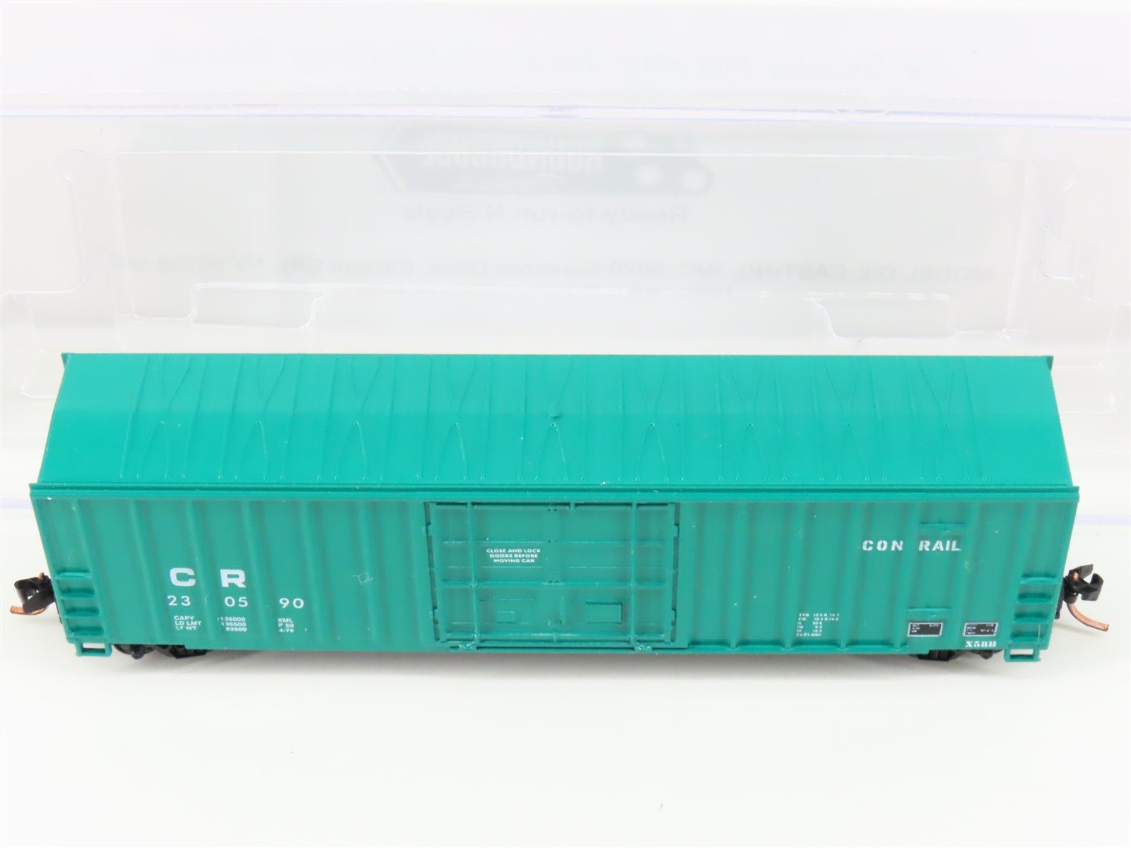 N Scale Roundhouse 83614 CR Conrail 50' FMC PD Boxcar #230590 UPGRADED
