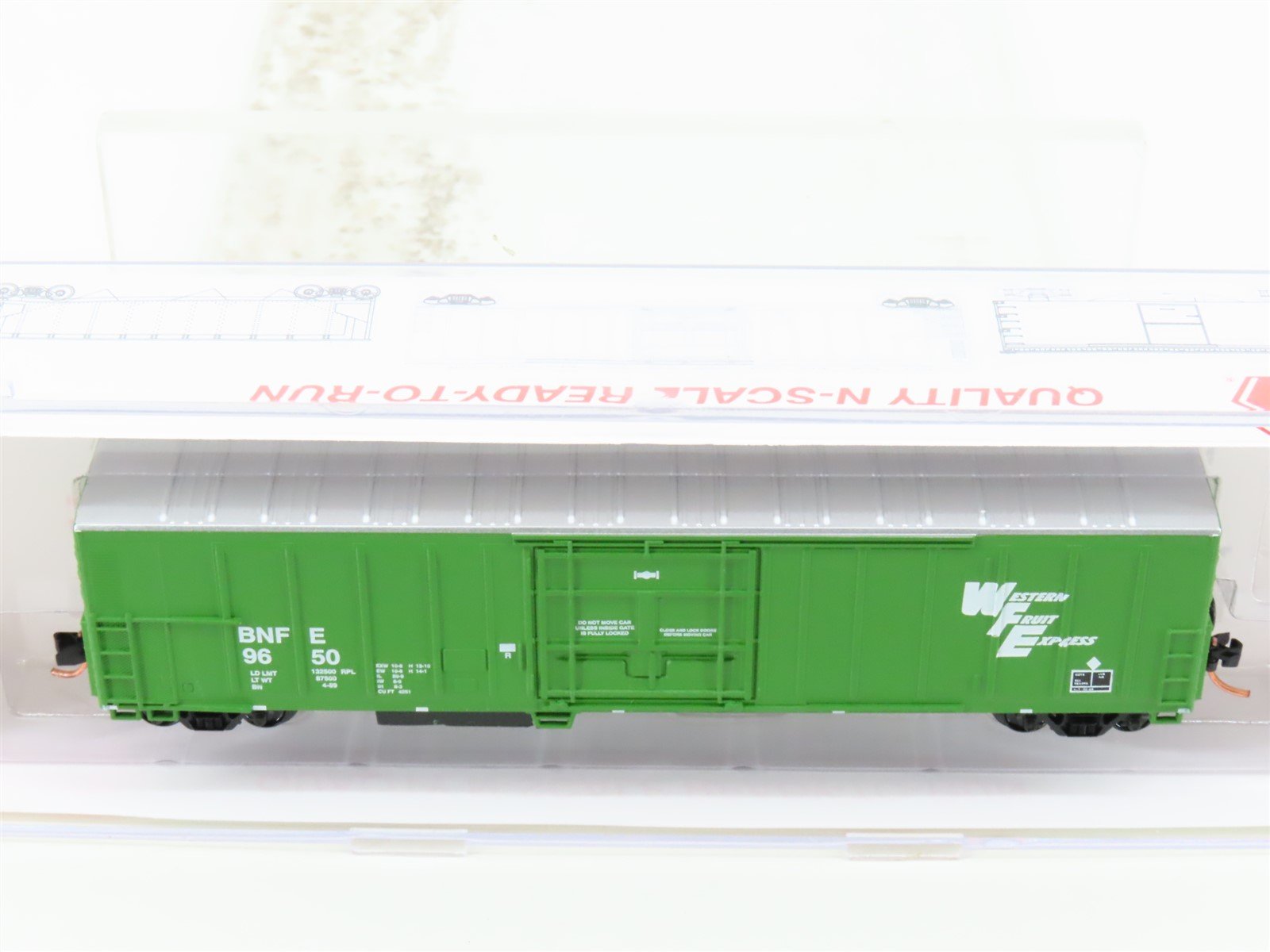 N Roundhouse 84208 BNFE Western Fruit Express 57' Mech Reefer #9638 UPGRADED
