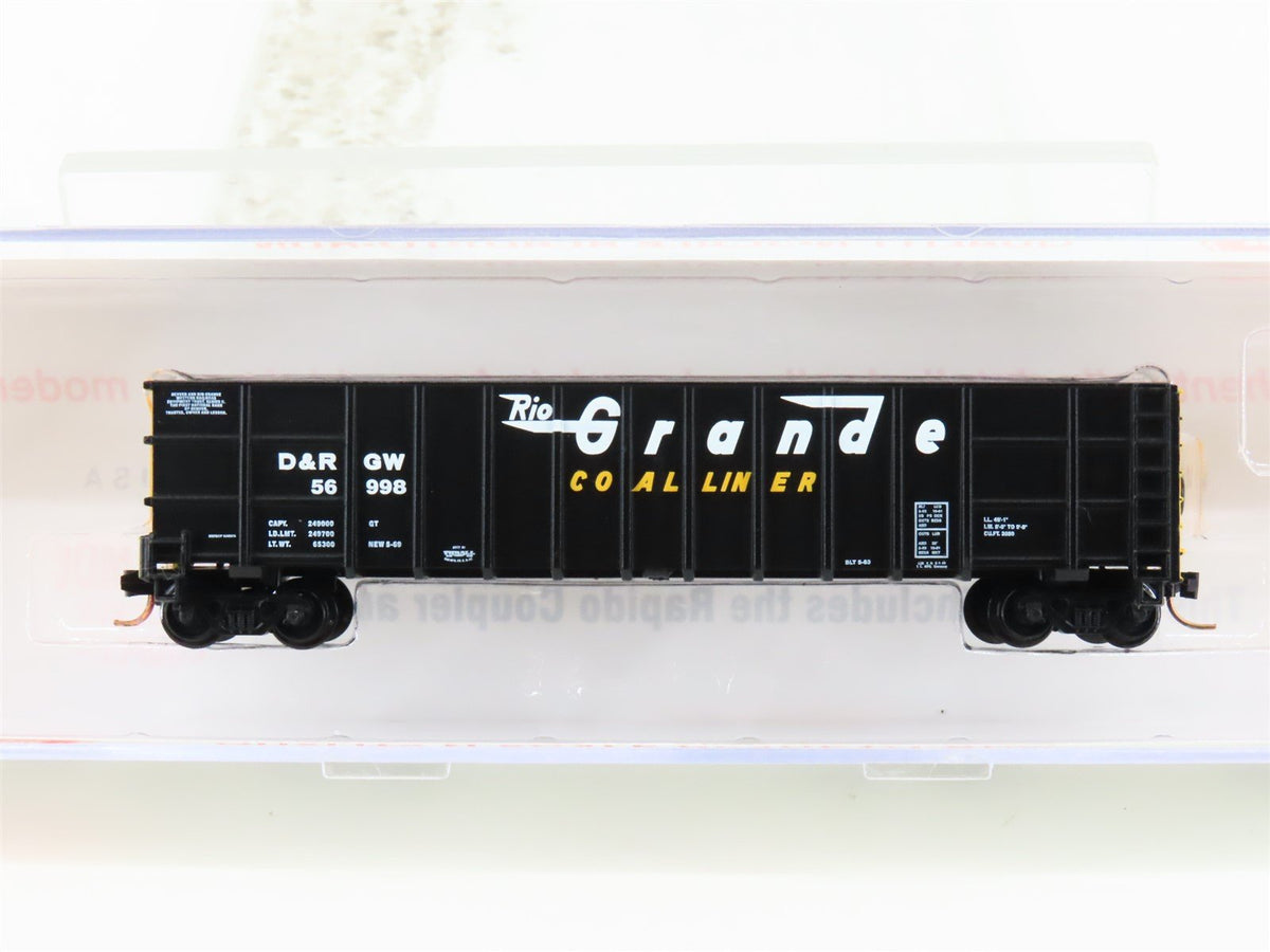 N Scale Roundhouse 81001 DRGW Rio Grande 50&#39; Thrall Gondola #56998 UPGRADED