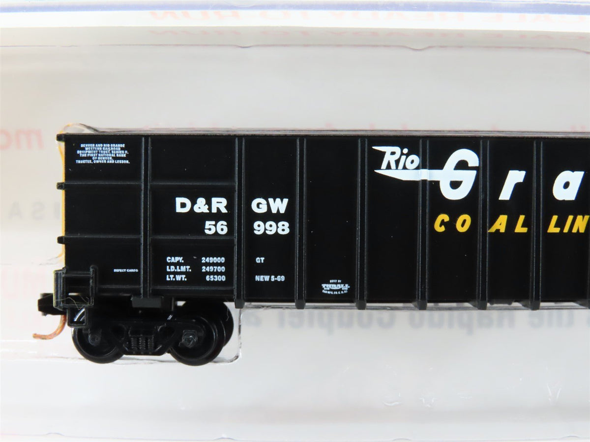 N Scale Roundhouse 81001 DRGW Rio Grande 50&#39; Thrall Gondola #56998 UPGRADED