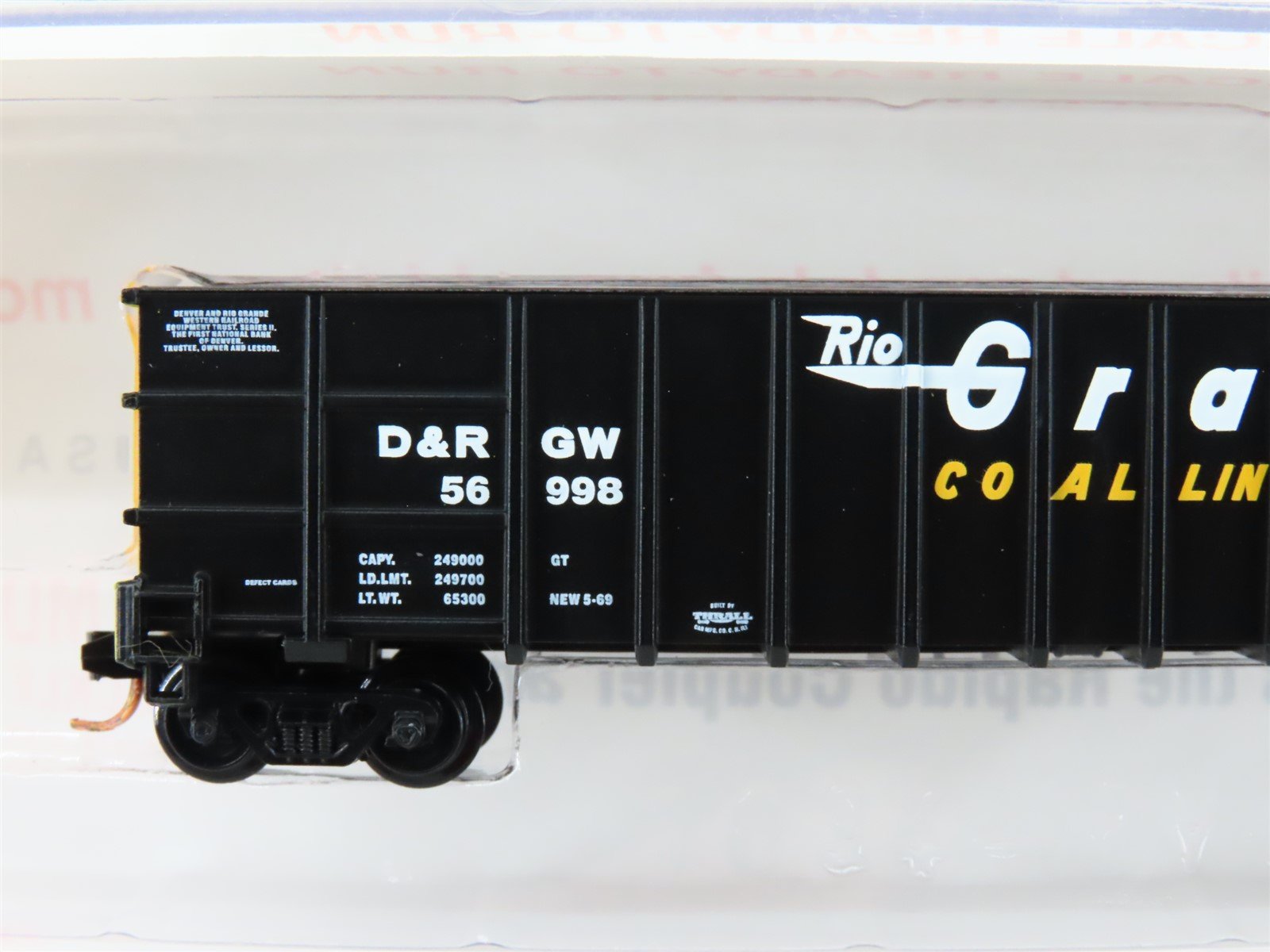 N Scale Roundhouse 81001 DRGW Rio Grande 50' Thrall Gondola #56998 UPGRADED