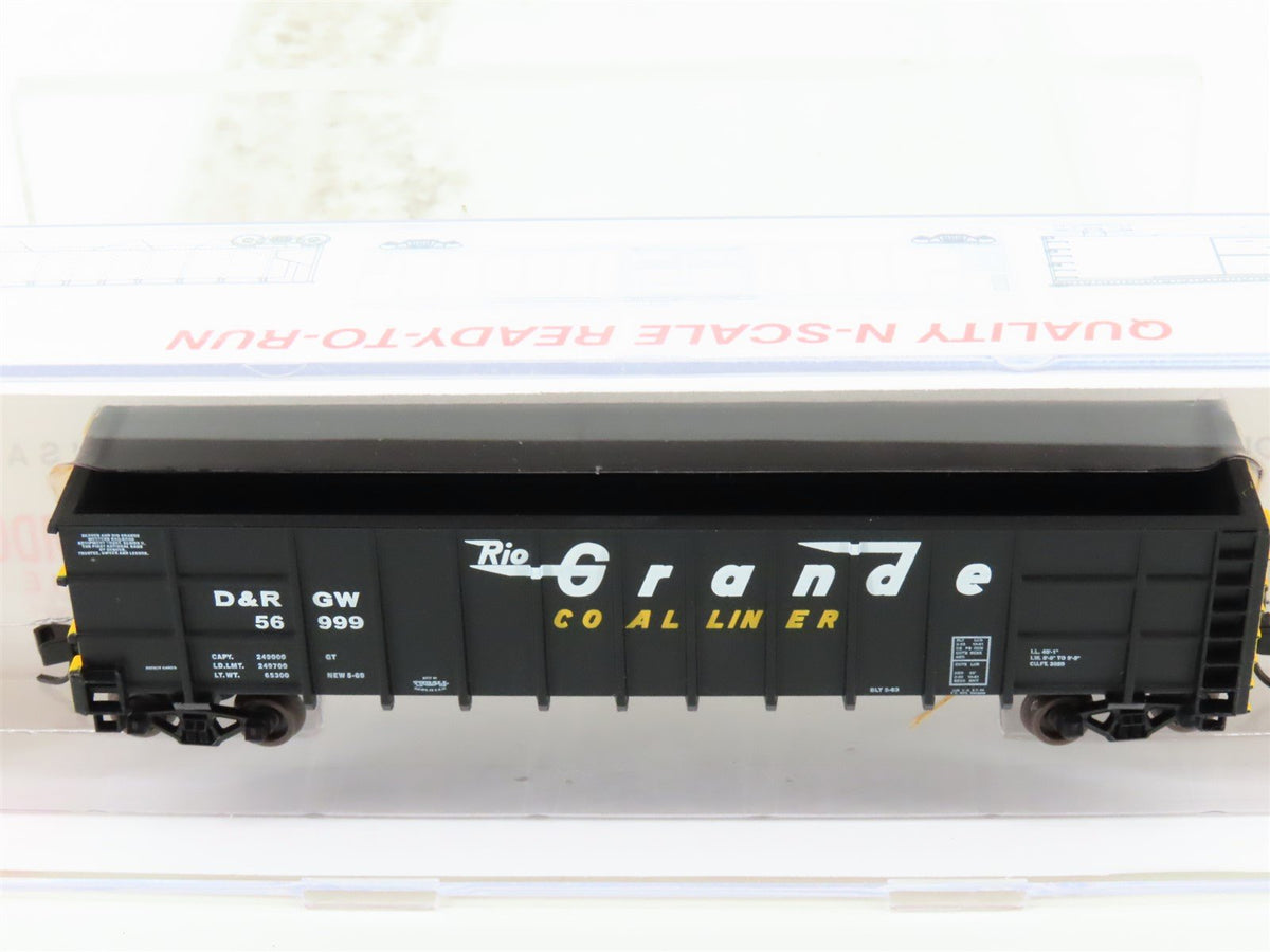 N Scale Roundhouse 81001 DRGW Rio Grande 50&#39; Thrall Hi-Side Gondola #56998